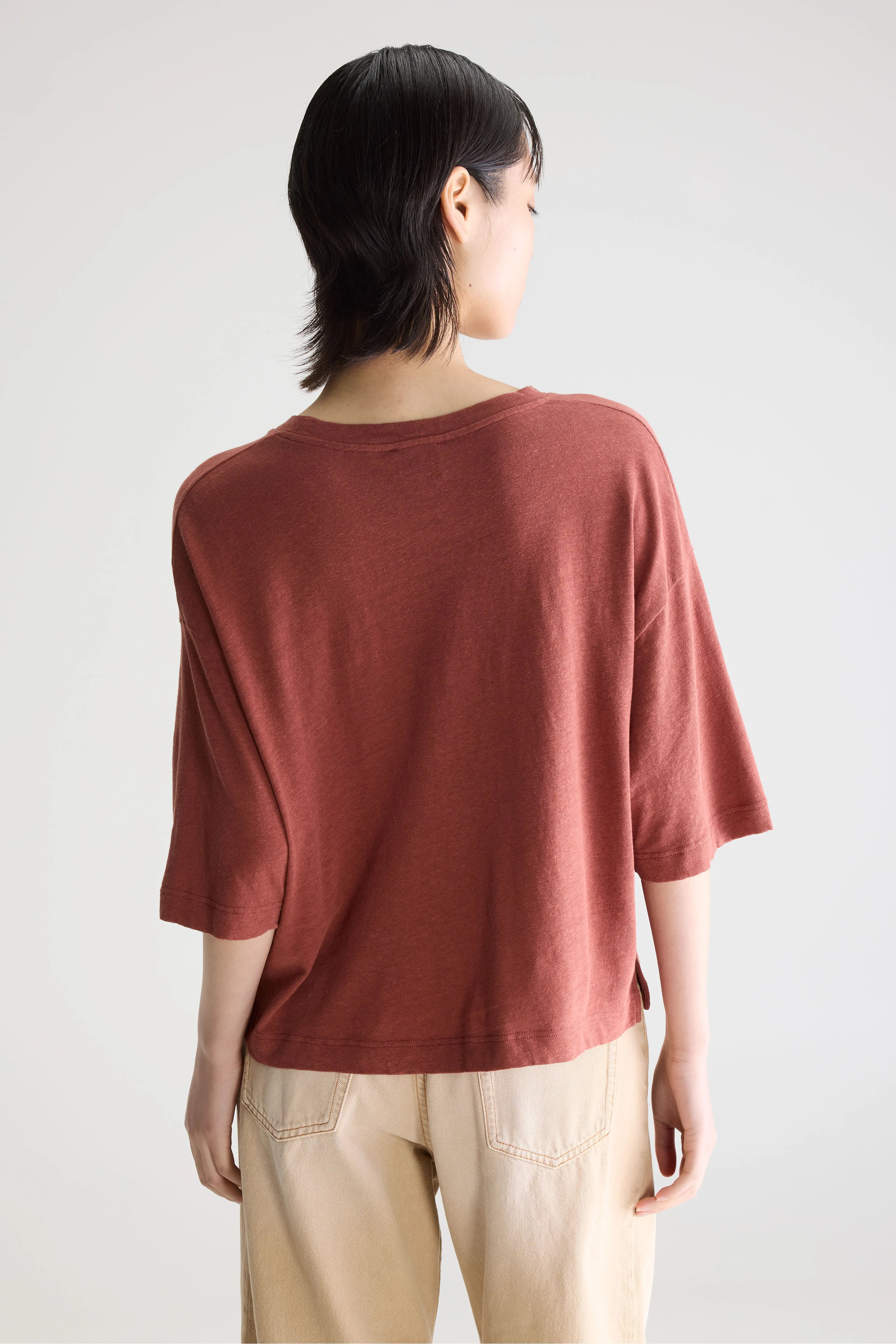 Vydel T-shirt Met Korte Mouwen - Mahogany Voor Dames | Bellerose