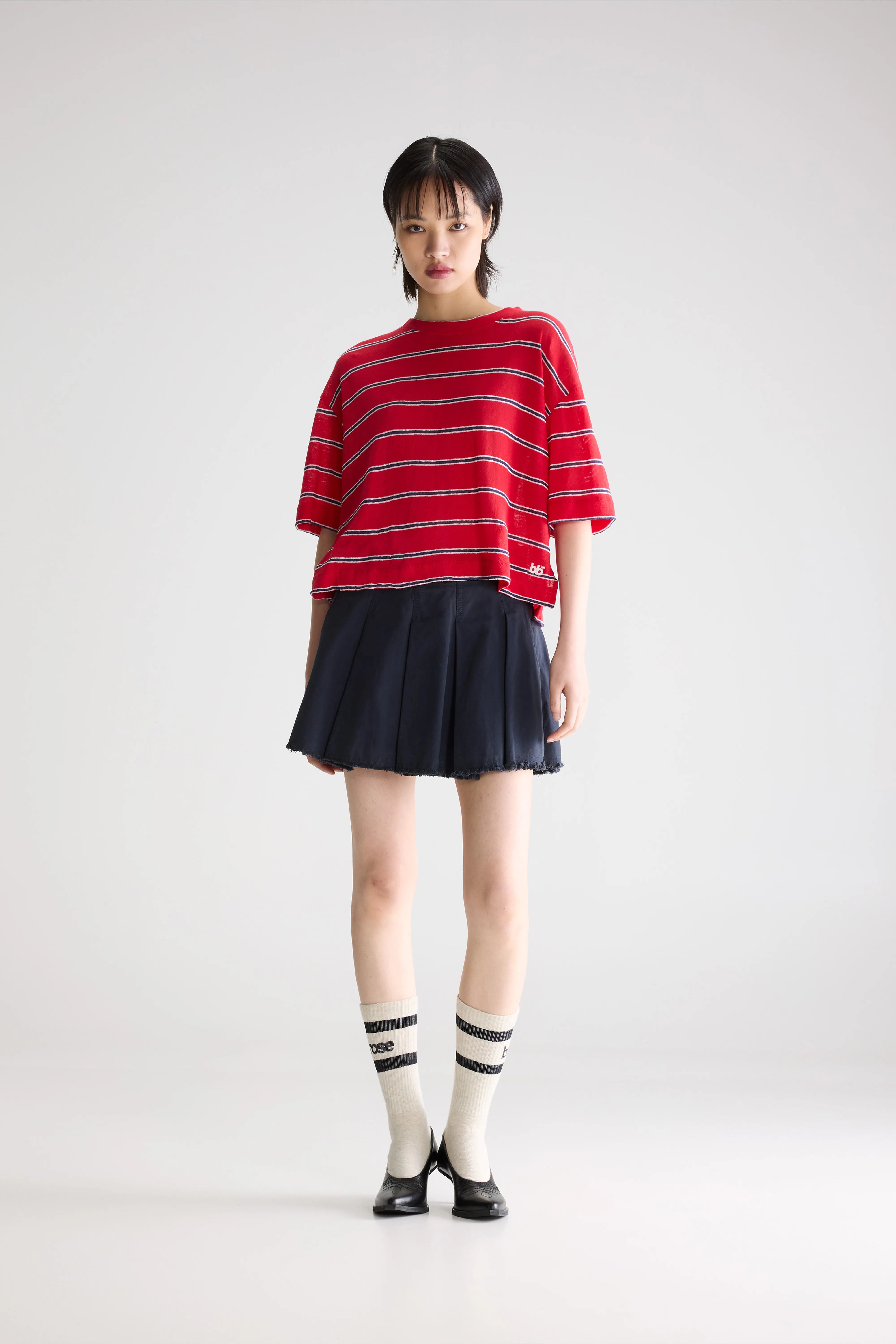 Pull Col Rond Angum - Massai red / Odysee / Vintage white Pour Femme | Bellerose
