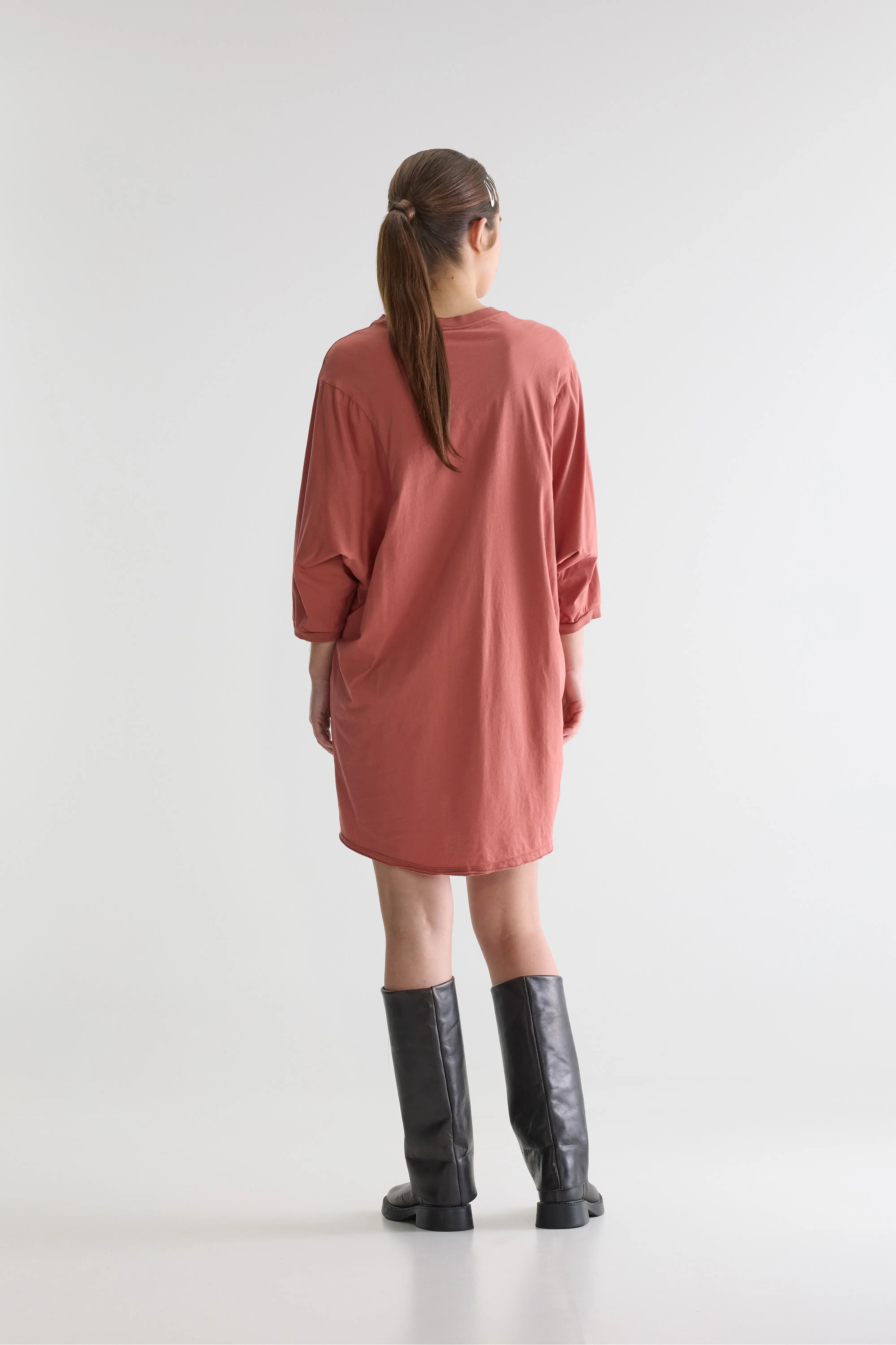 Oversized terracotta t-shirt dress for women | Bellerose Oversized terracotta t-shirt dress for women | Bellerose