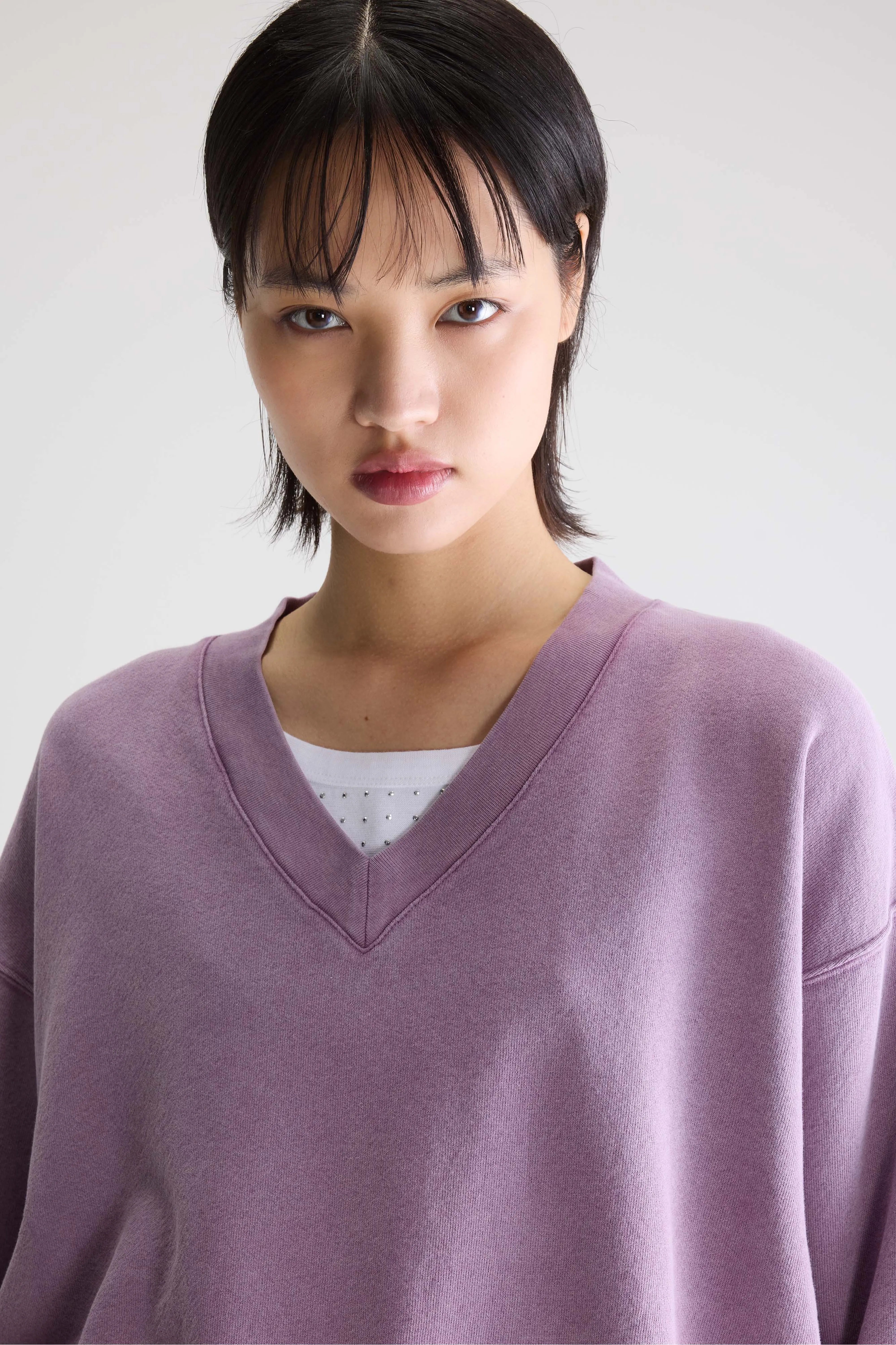 Sweatshirt col V Varola (261 / W / CROCUS)