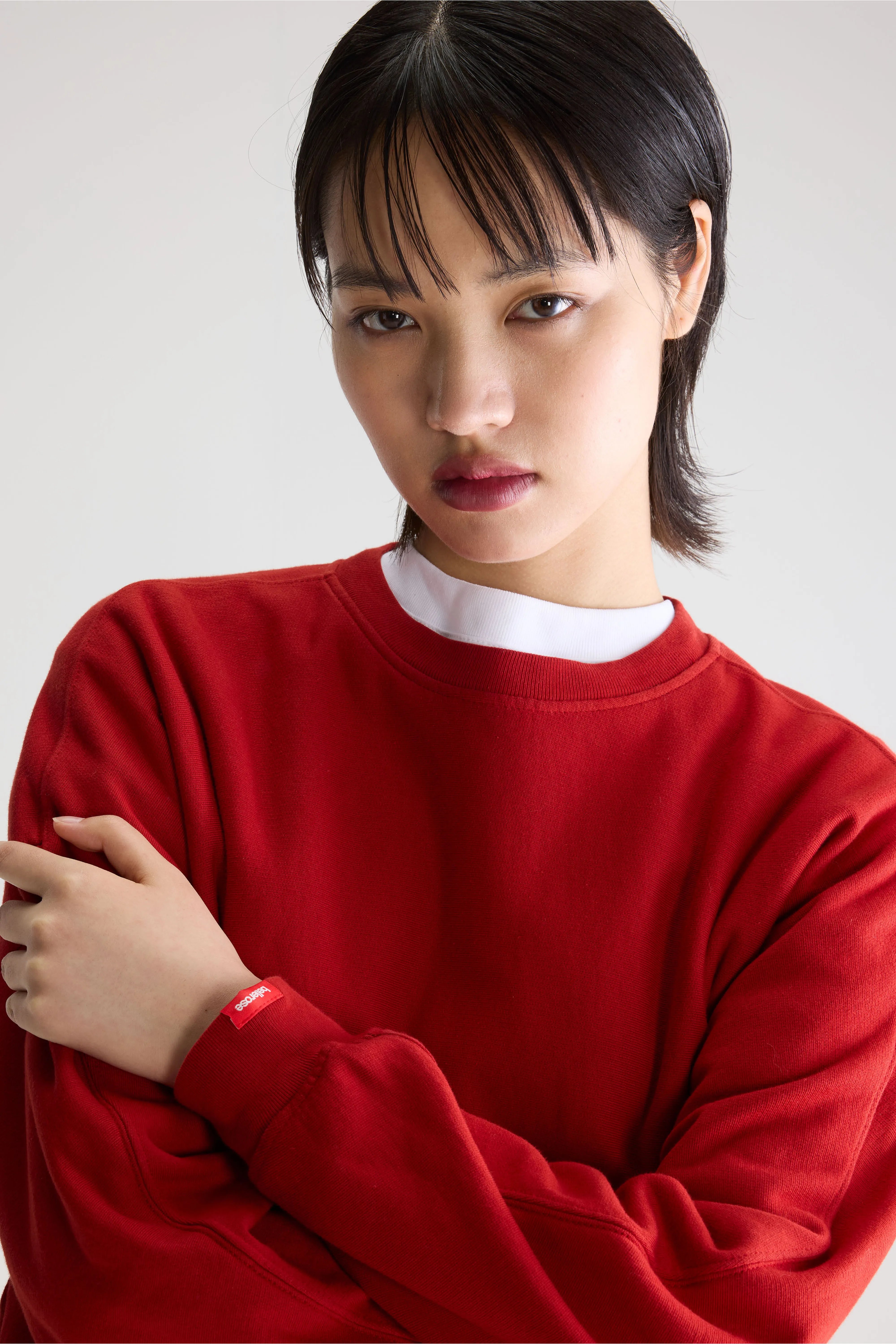 Sweatshirt Col Rond Fuego - Ecarlate Pour Femme | Bellerose