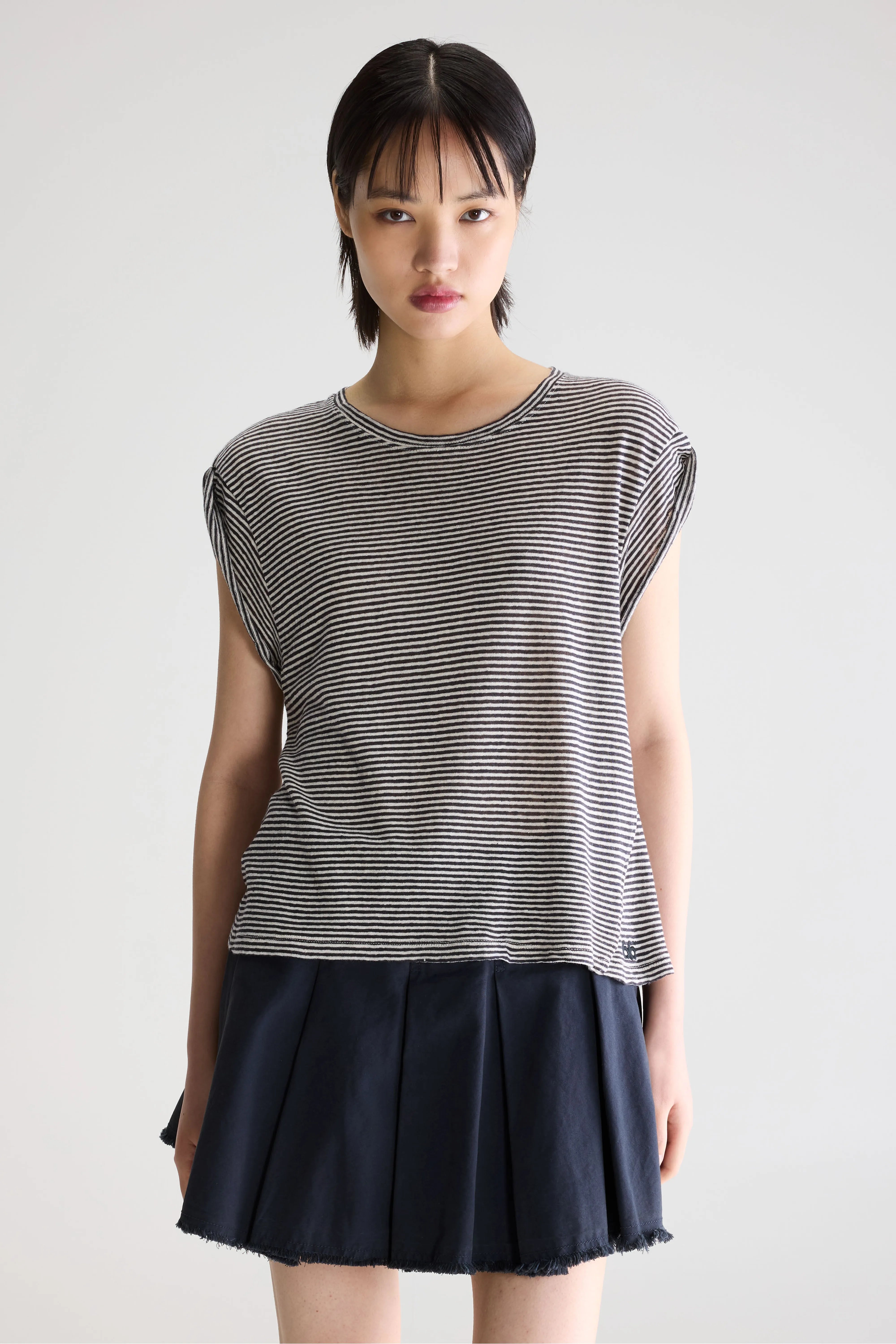T-shirt Col Rond Vlyn - Stripe a Pour Femme | Bellerose