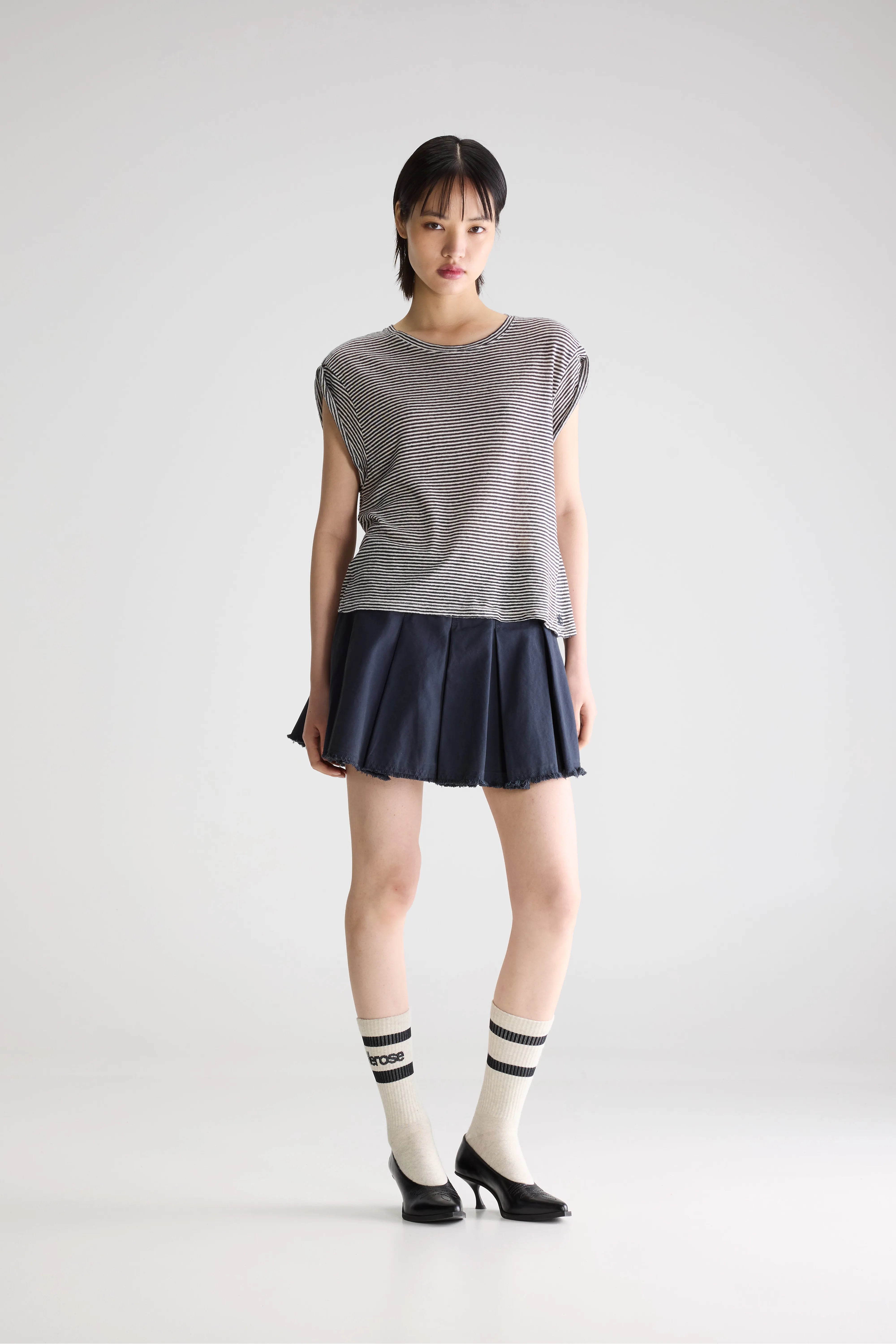 T-shirt Col Rond Vlyn - Stripe a Pour Femme | Bellerose