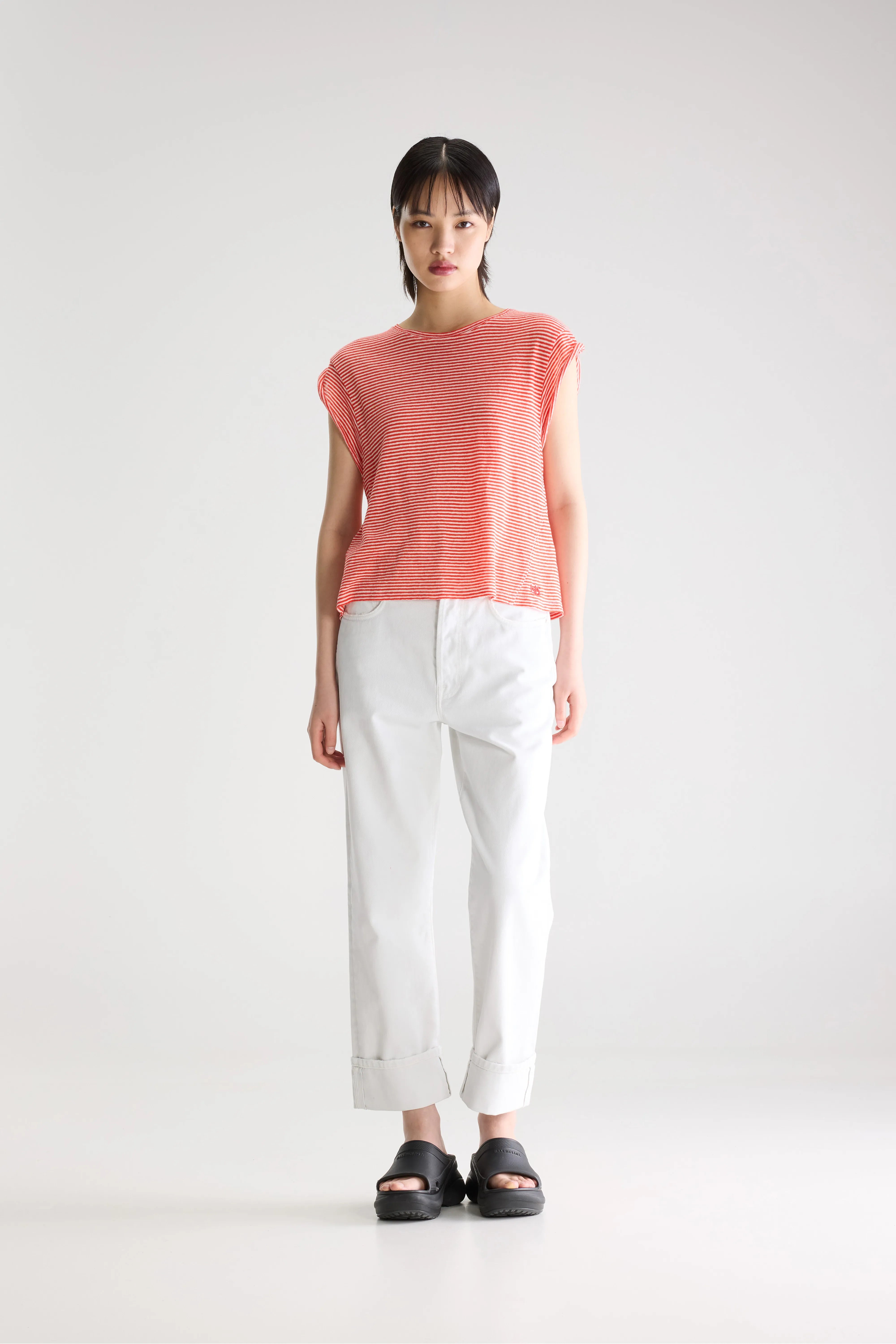 Vlyn T-shirt Met Ronde Hals - Stripe b Voor Dames | Bellerose