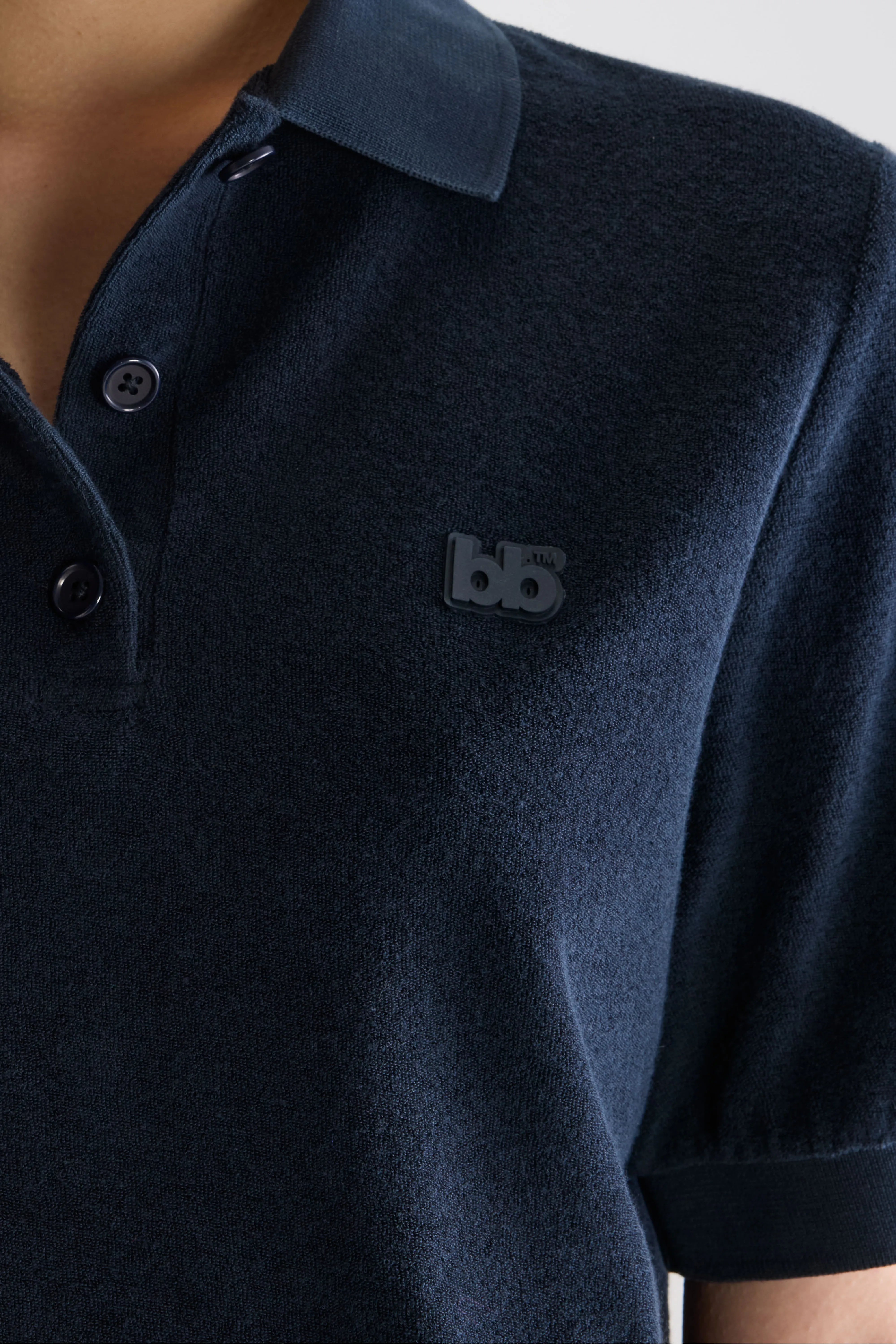 Crixus polo in badstof (261 / W / NAVY)