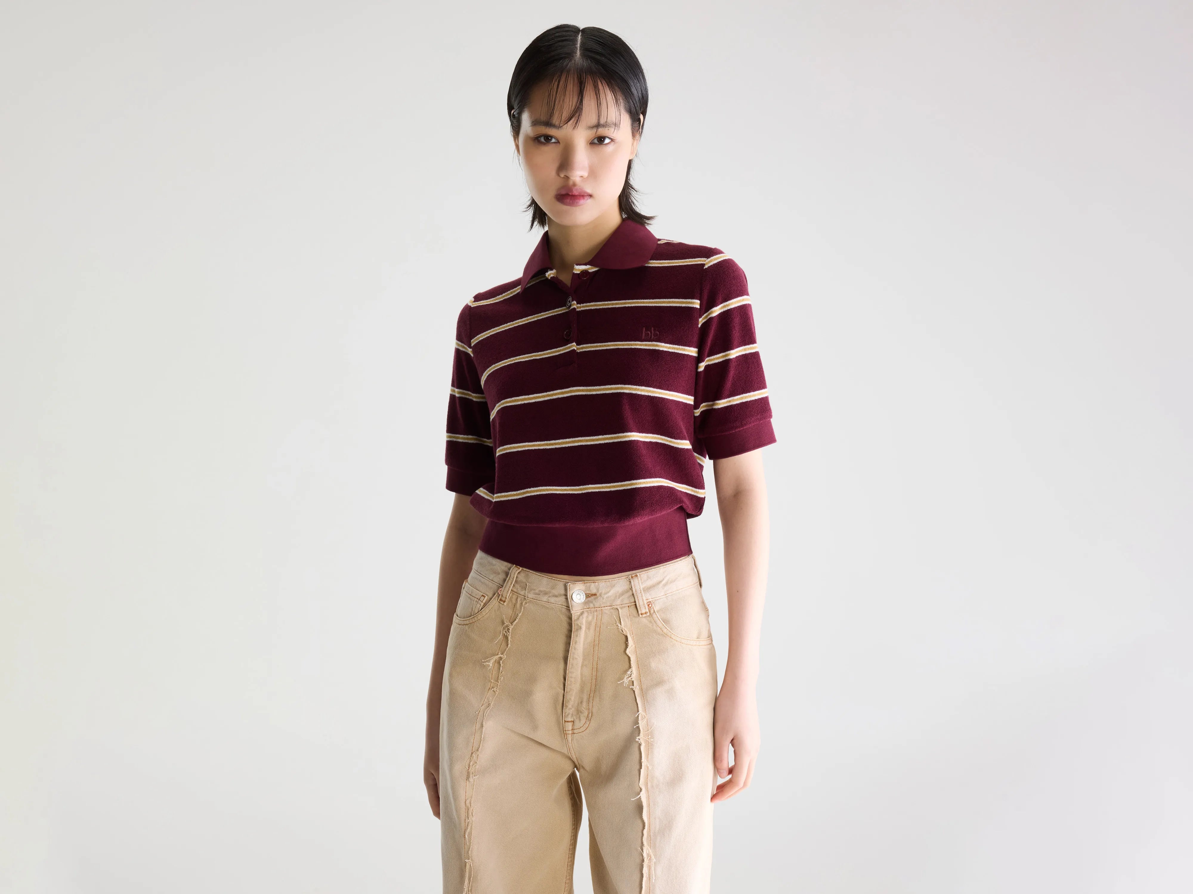 Crixus polo in badstof (261 / W / STRIPE A)