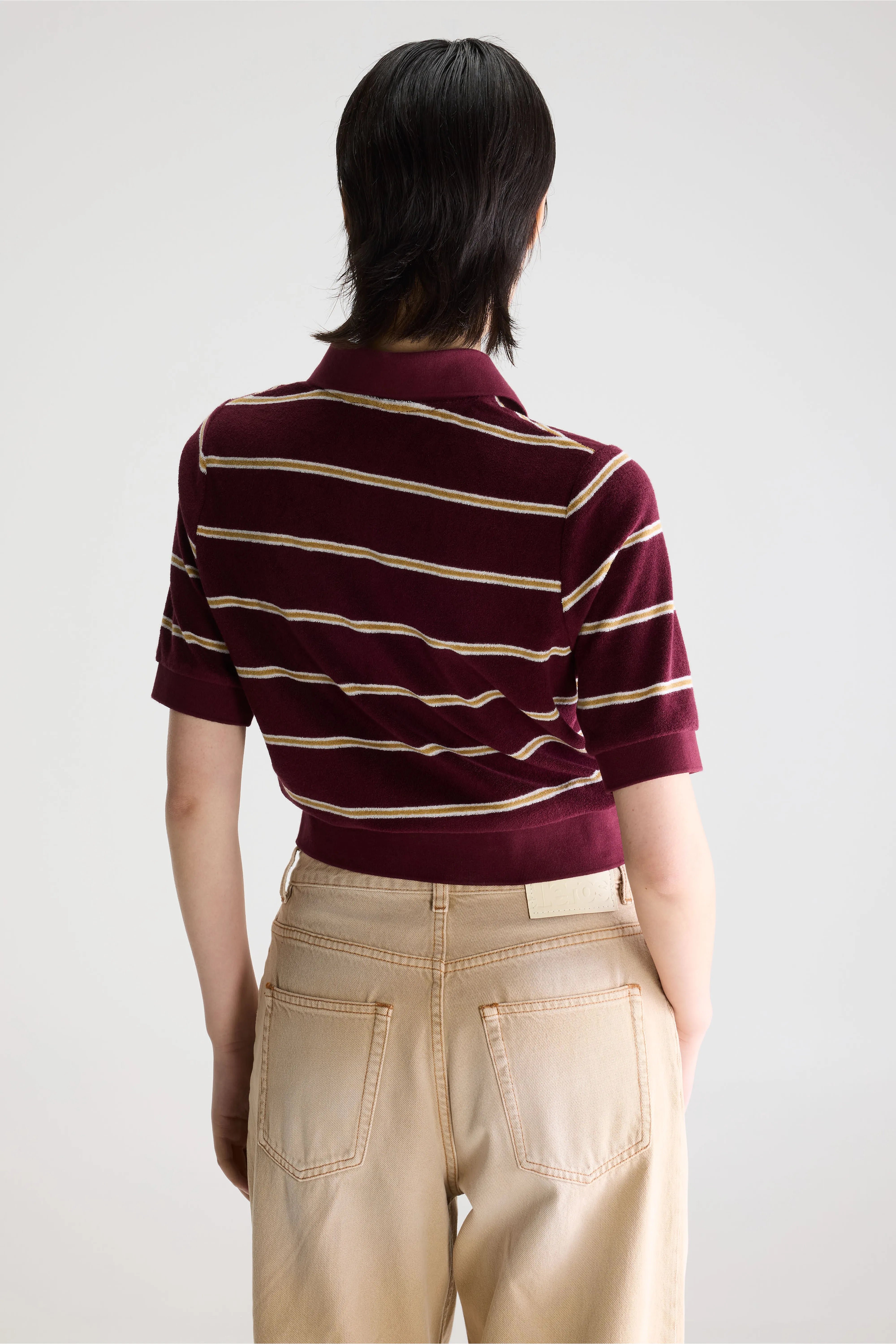 Polo En Éponge Crixus - Off white / Sahara / Windsor wine Pour Femme | Bellerose