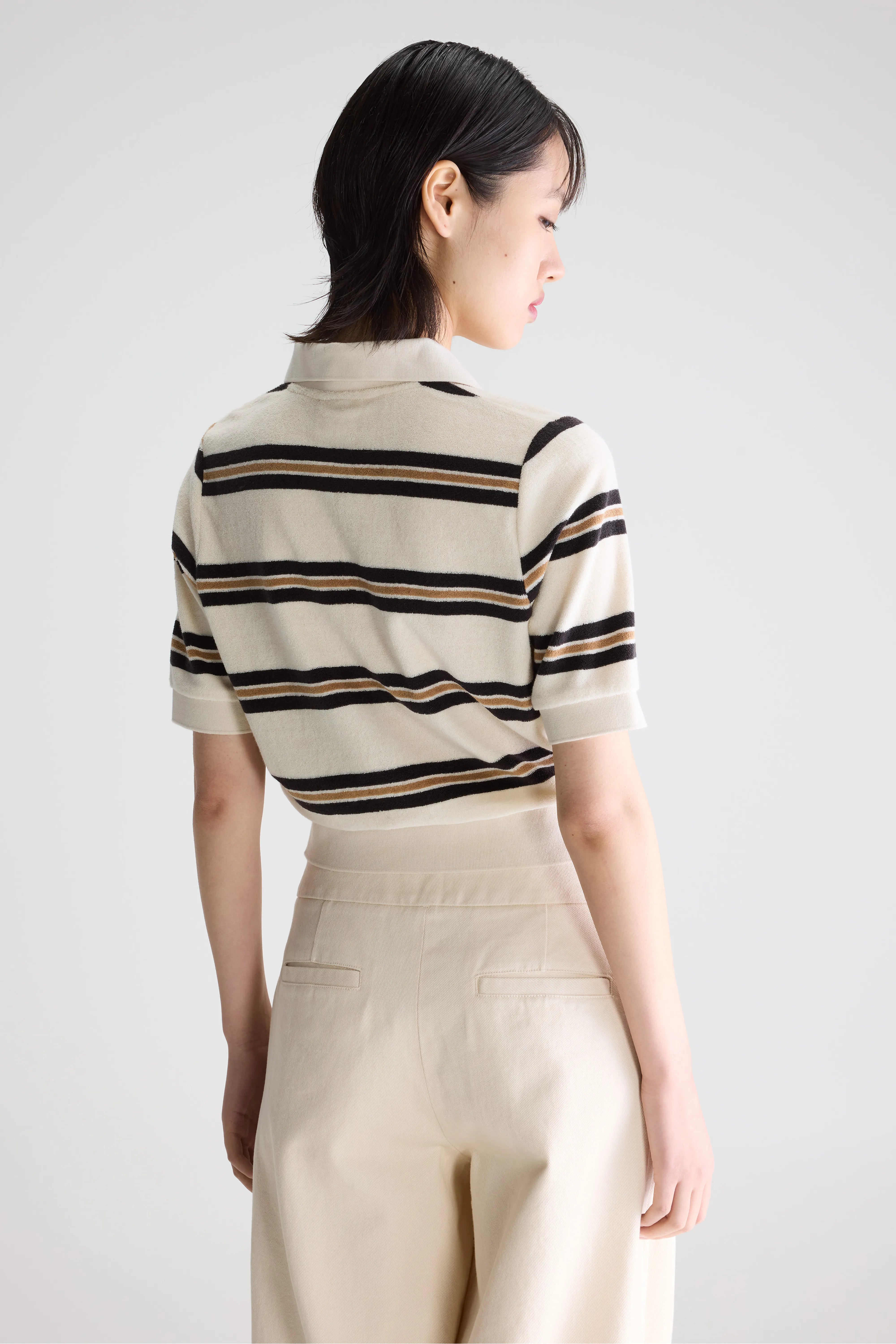 Crixus polo in badstof (261 / W / STRIPE B)