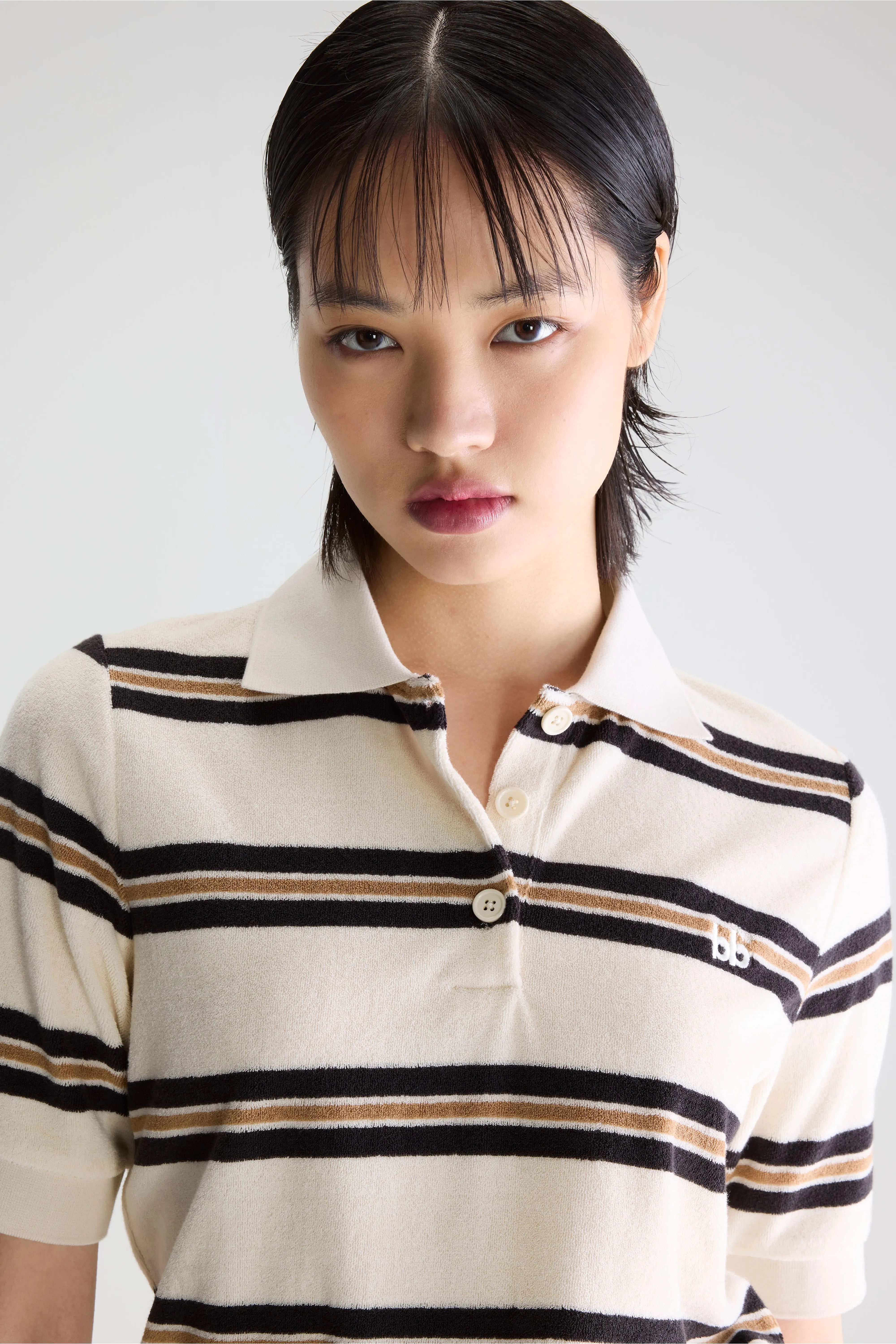 Crixus polo in badstof (261 / W / STRIPE B)