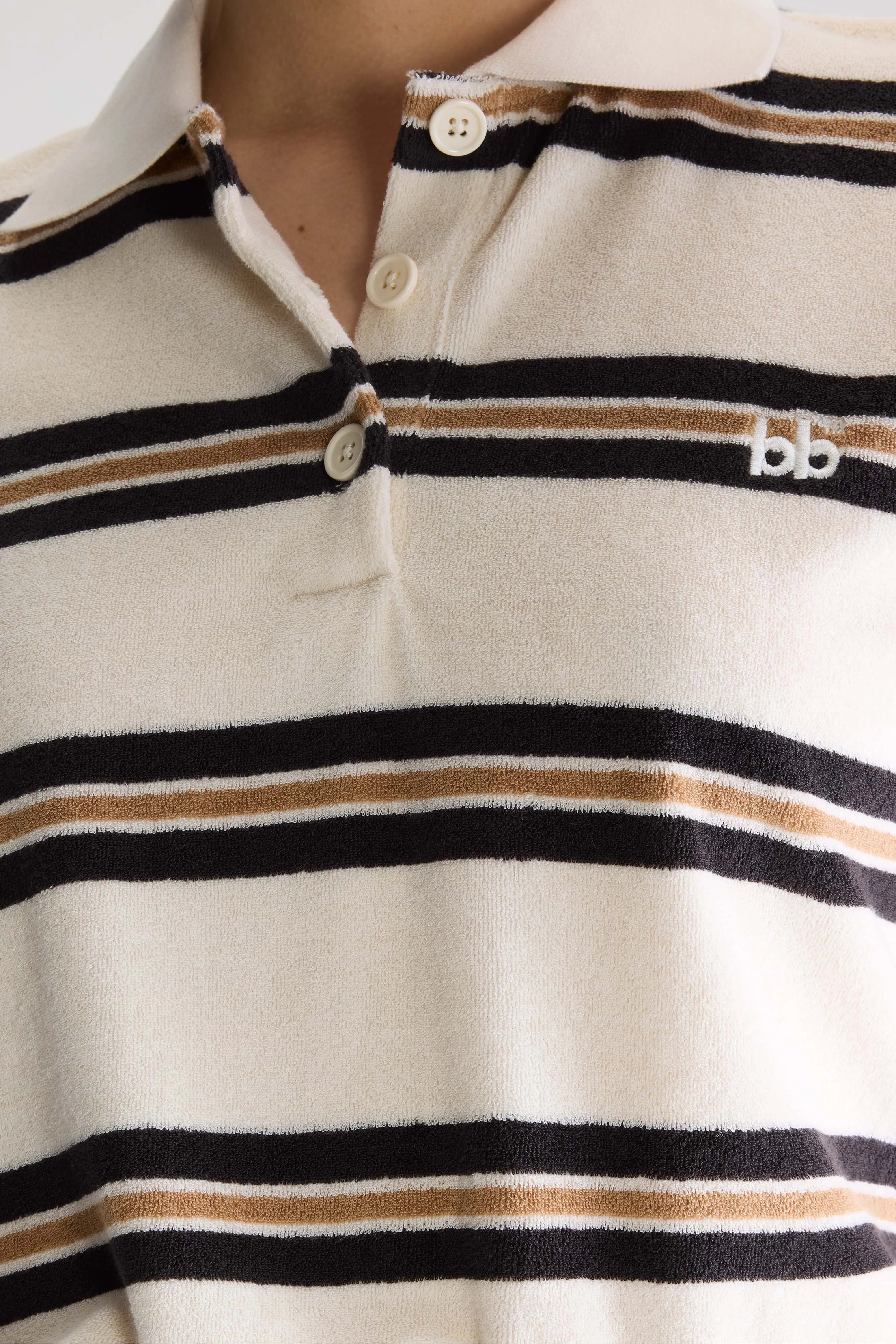 Crixus polo in badstof (261 / W / STRIPE B)
