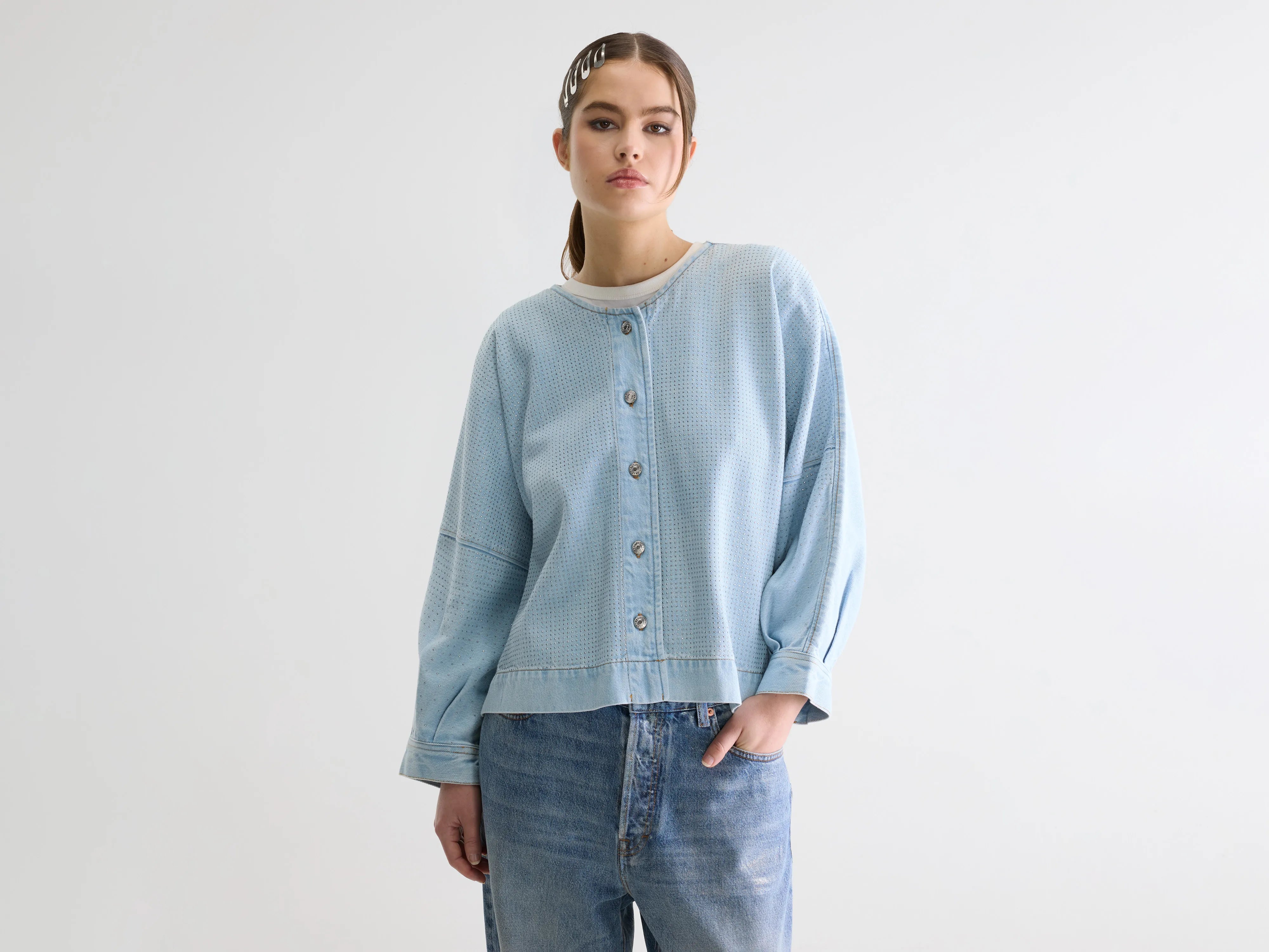 Blouse en denim Pinda (261 / W / BLEACH)