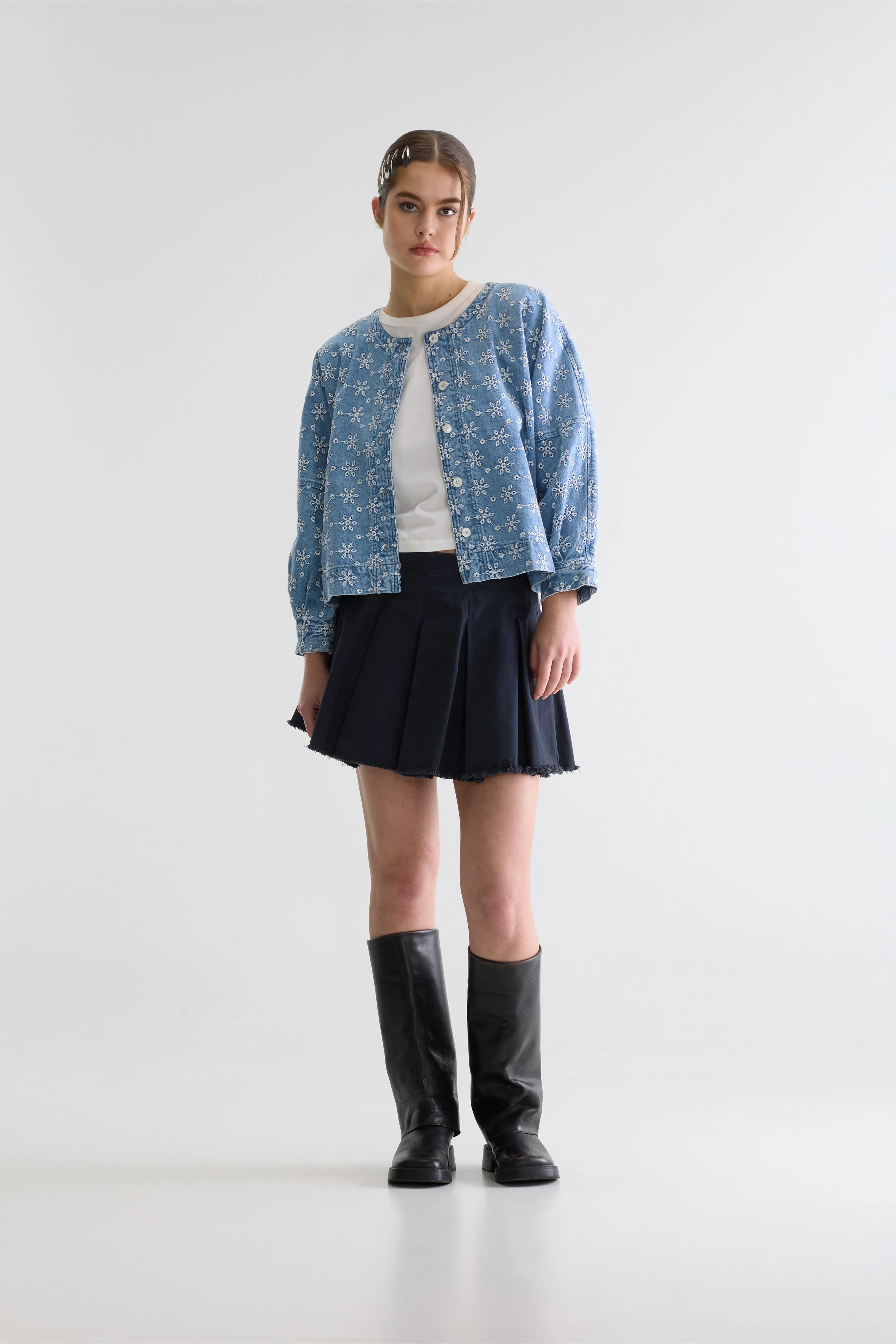 Pinda Denim Blouse - Blue / Medium bleach For Women | Bellerose