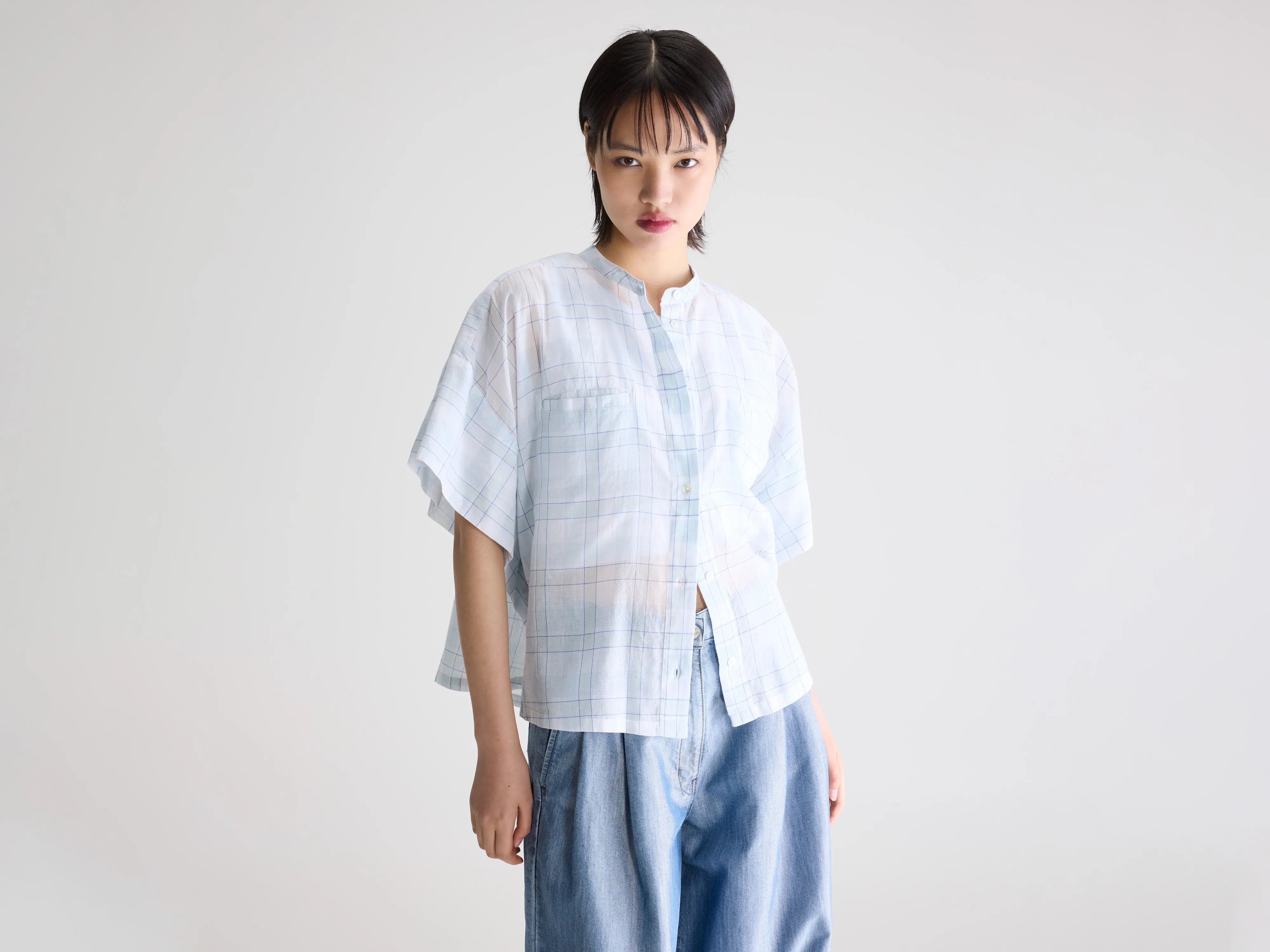 Cloe sleeveless shirt (261 / W / CHECK A)