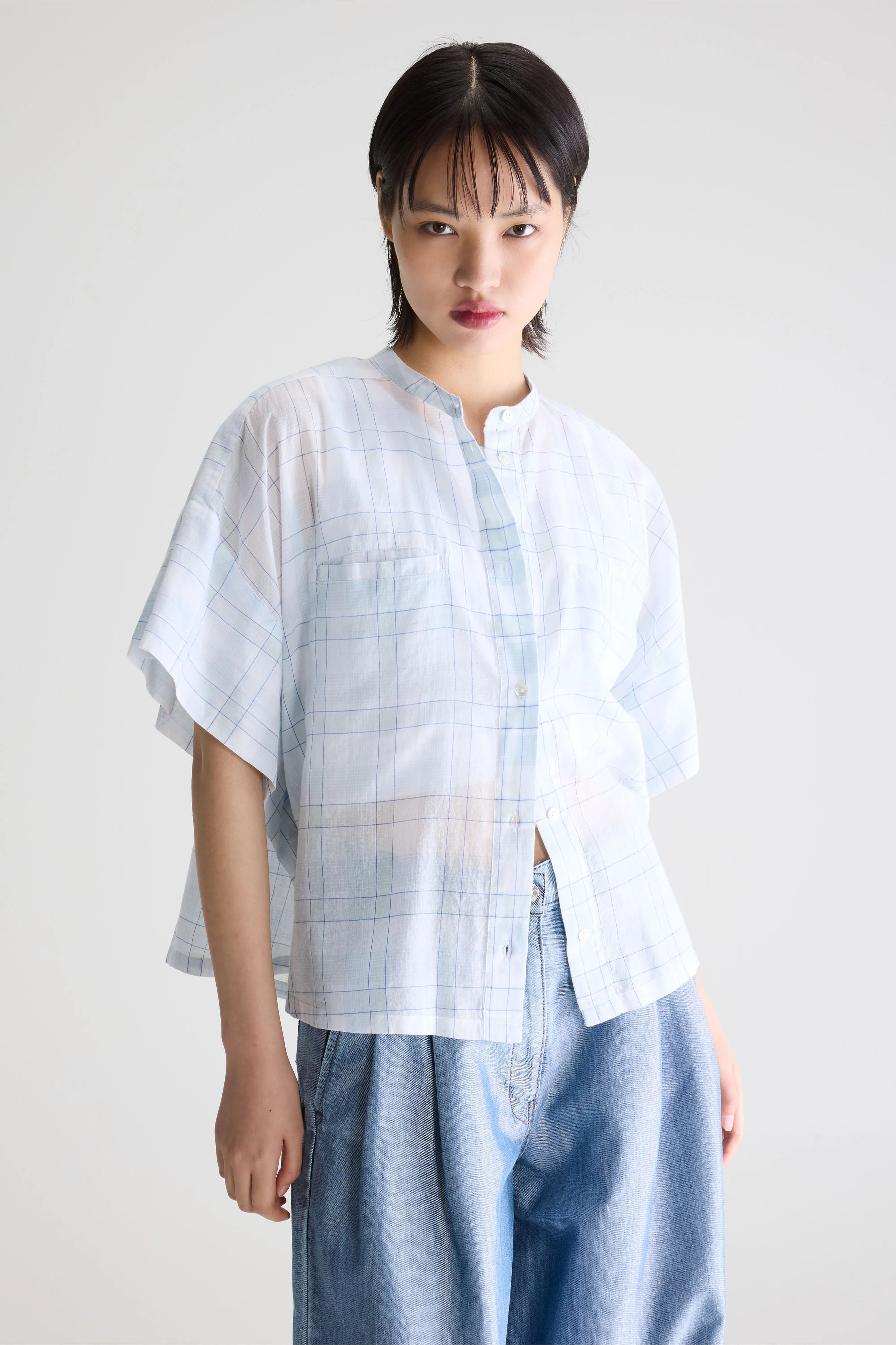 Cloe sleeveless shirt (261 / W / CHECK A)