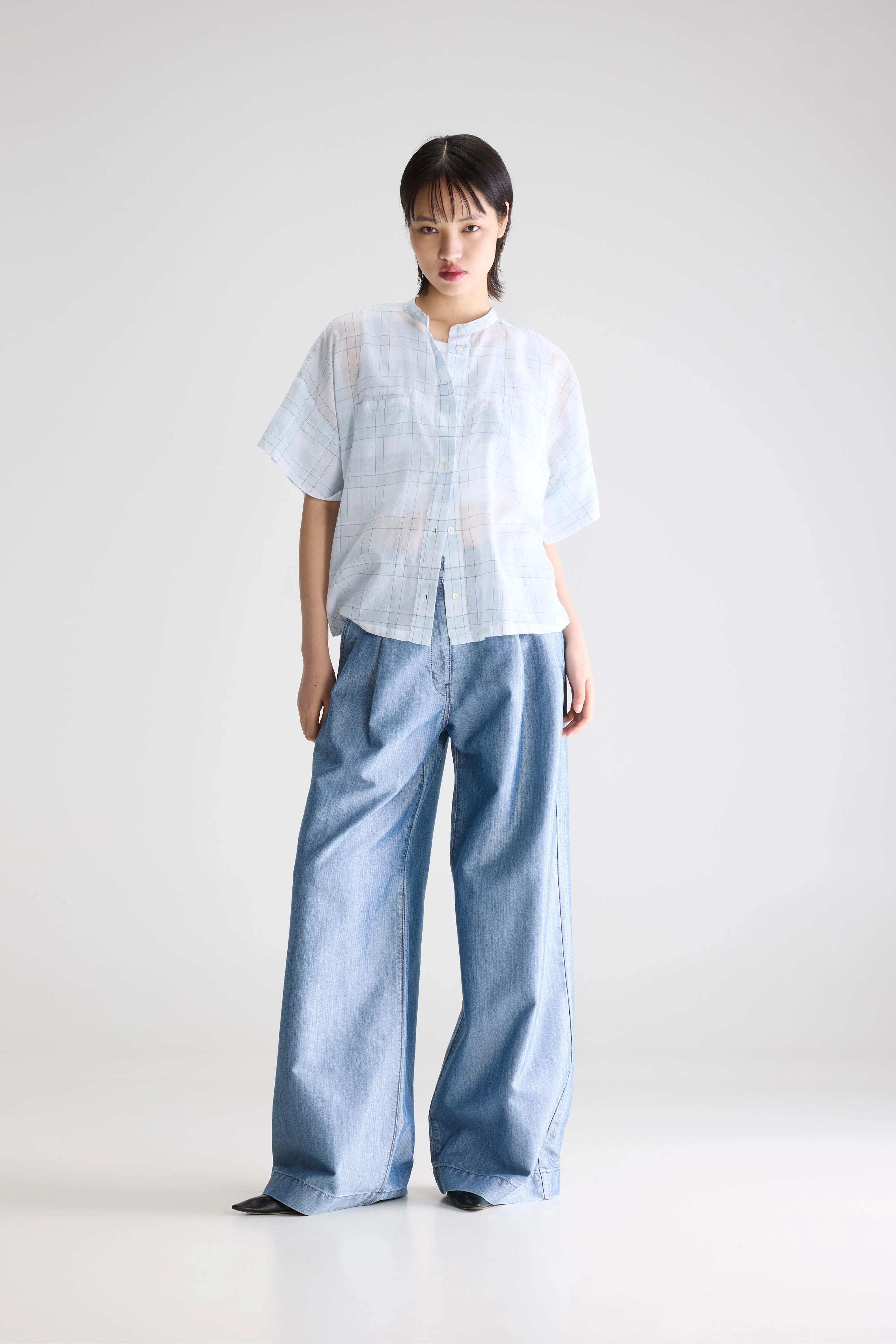 Chemise Sans Manches Cloe - Agua verde / White Pour Femme | Bellerose