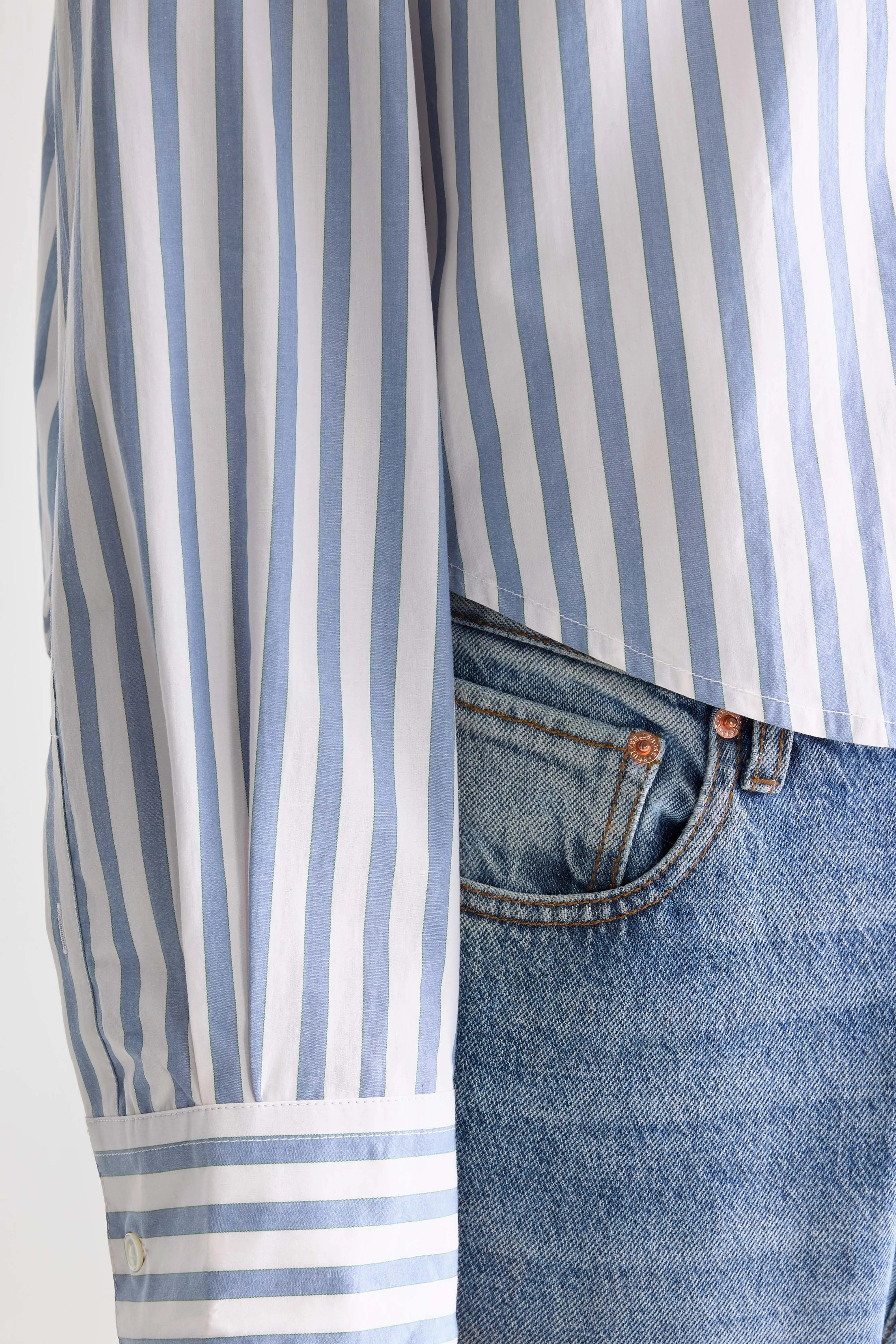 Johan Stripped Shirt - Blue shirt / Ecru / Mystic For Women | Bellerose