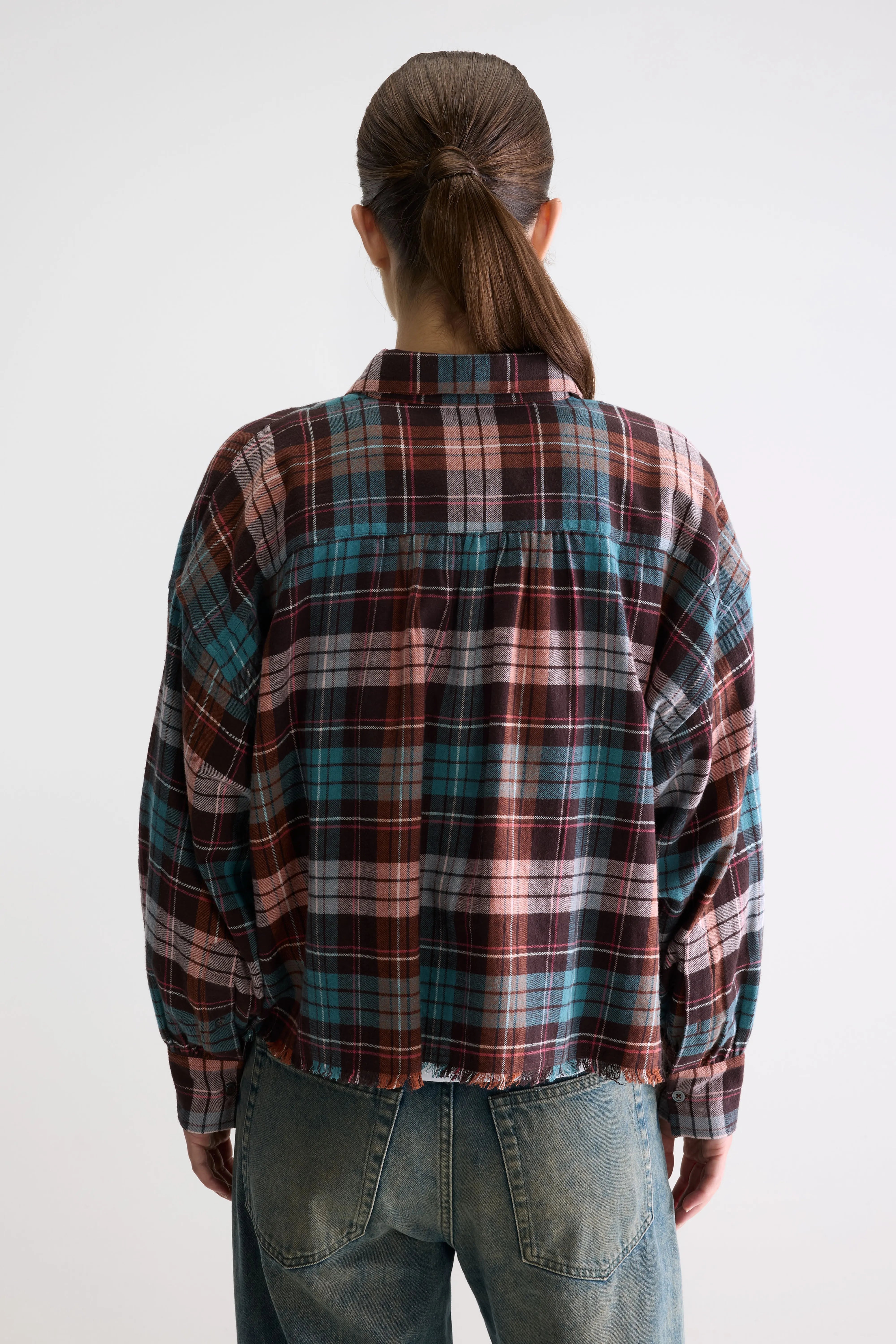 Chemise Cropped Kraft - Dark roast / Lobster / Reef waters Pour Femme | Bellerose