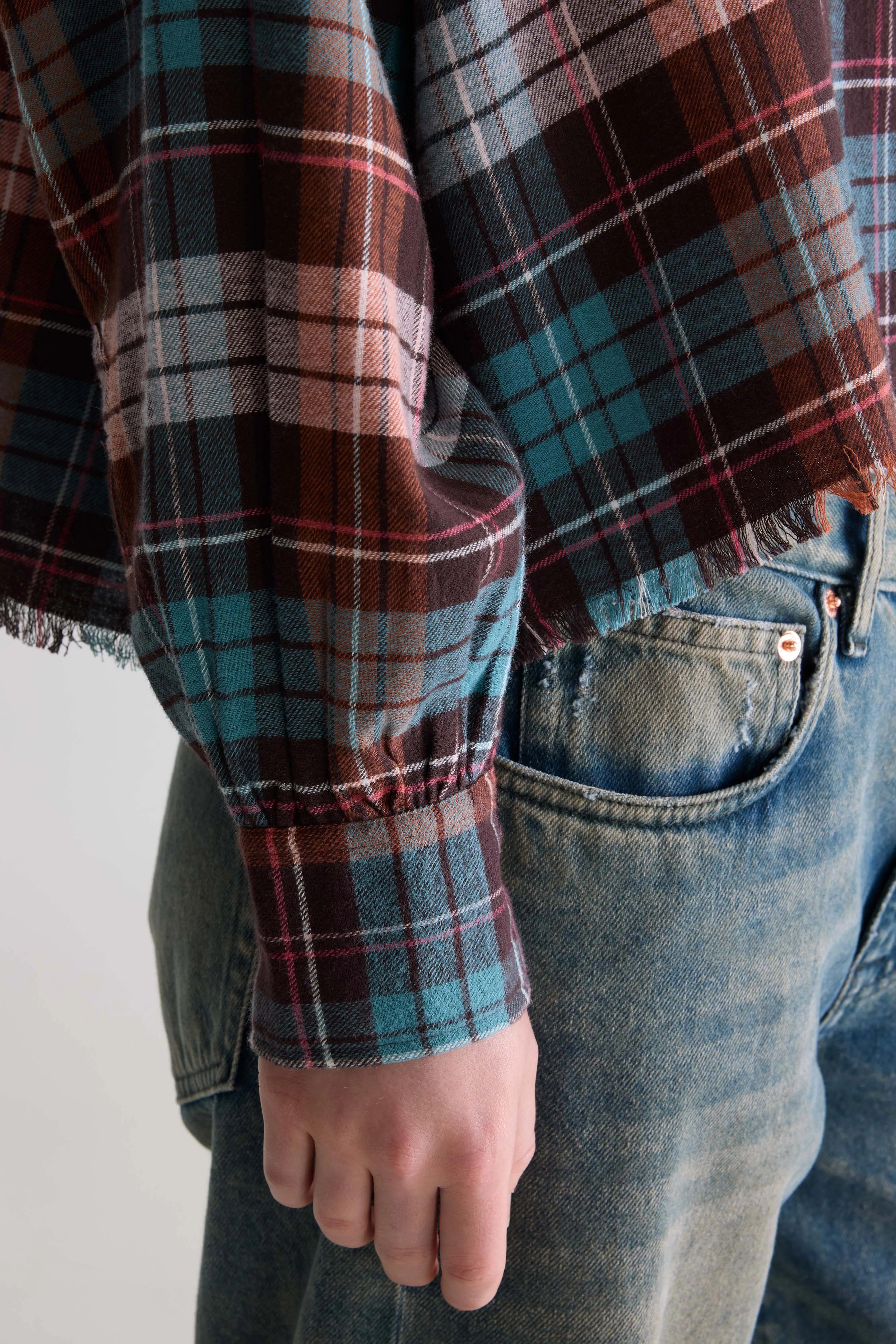 Chemise cropped Kraft (261 / W / CHECK A)