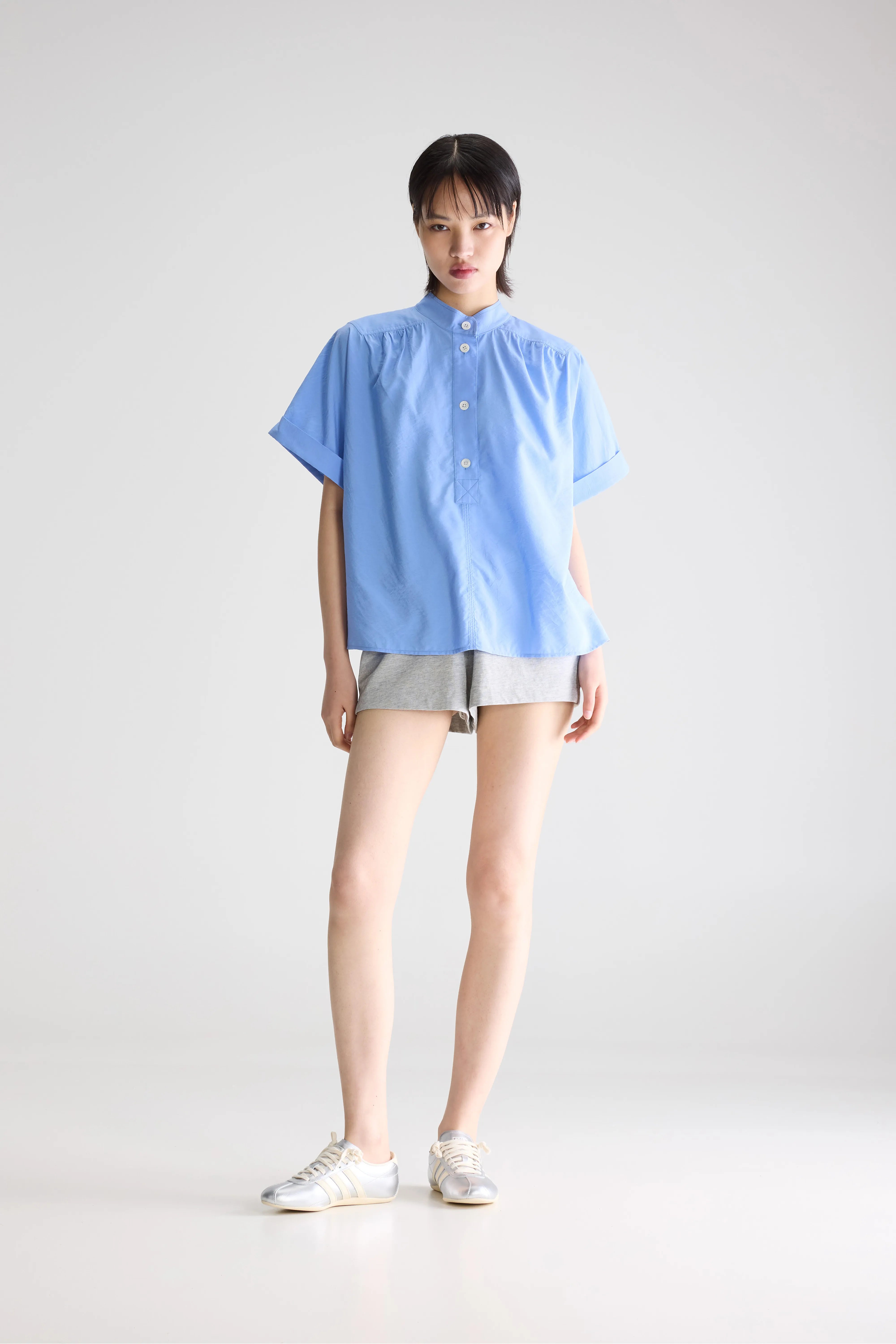 Pear Short-sleeve Blouse - Blue shirt For Women | Bellerose