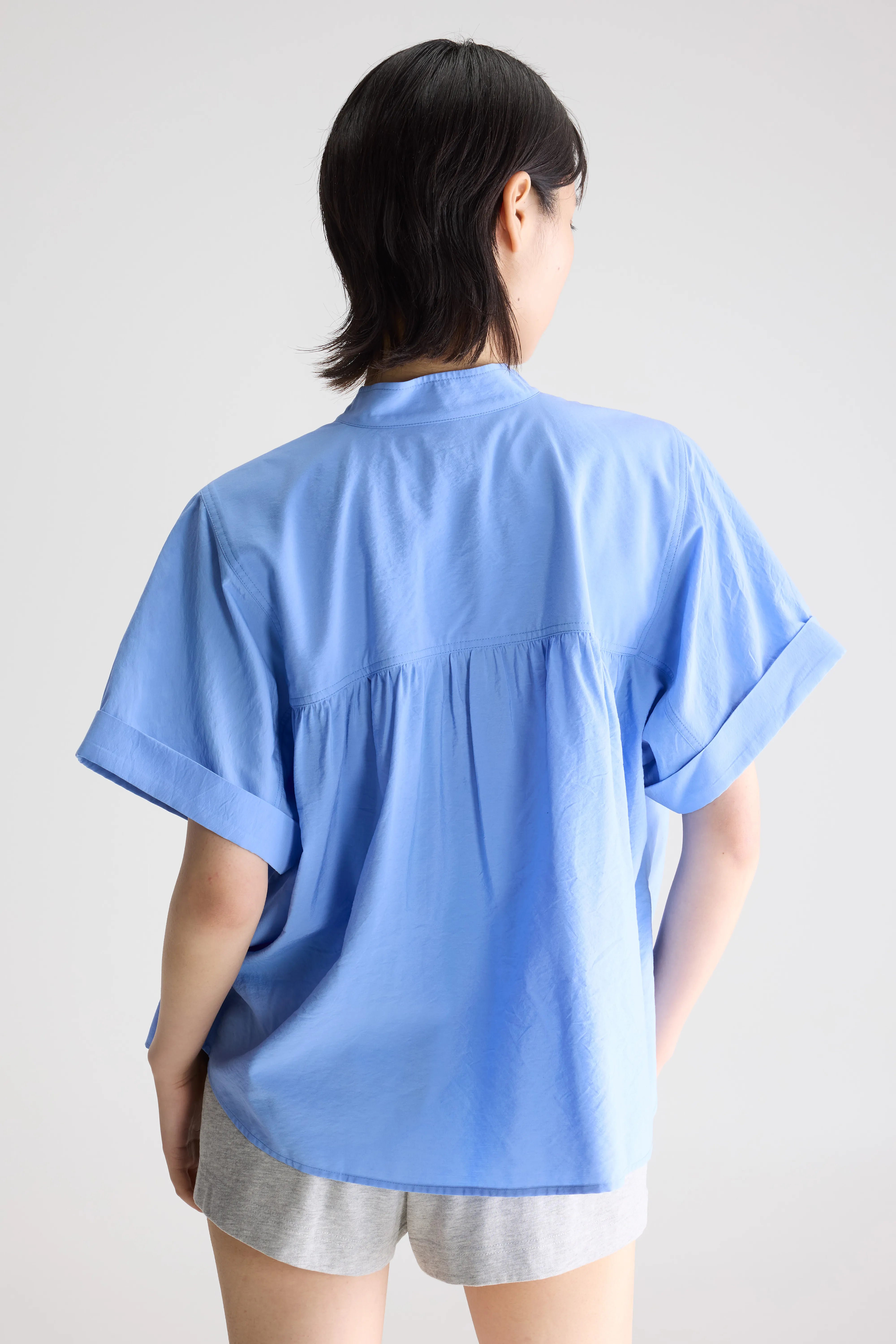 Pear Short-sleeve Blouse - Blue shirt For Women | Bellerose