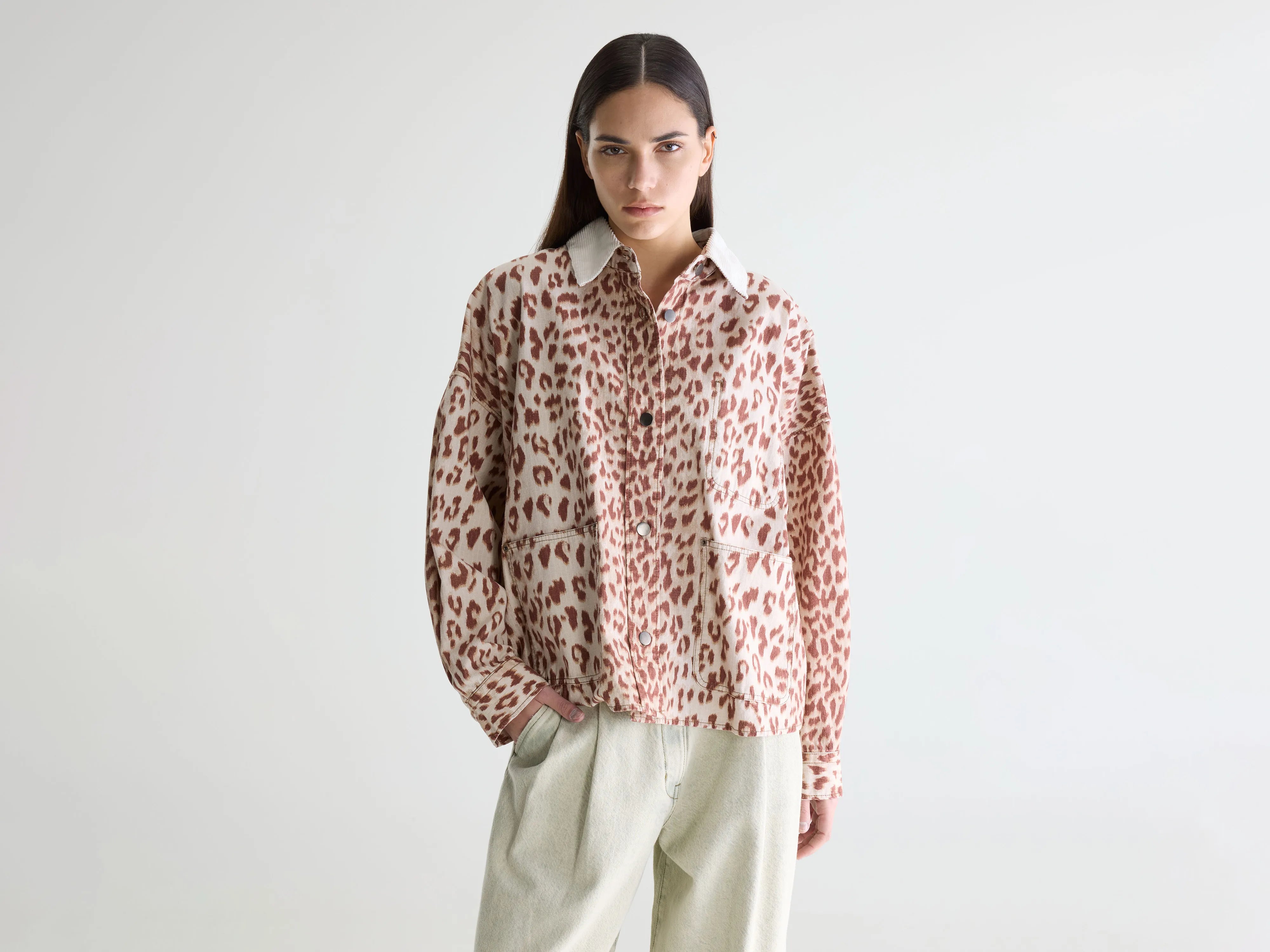 Wandy leopard-print overshirt (261 / W / COMBO A)