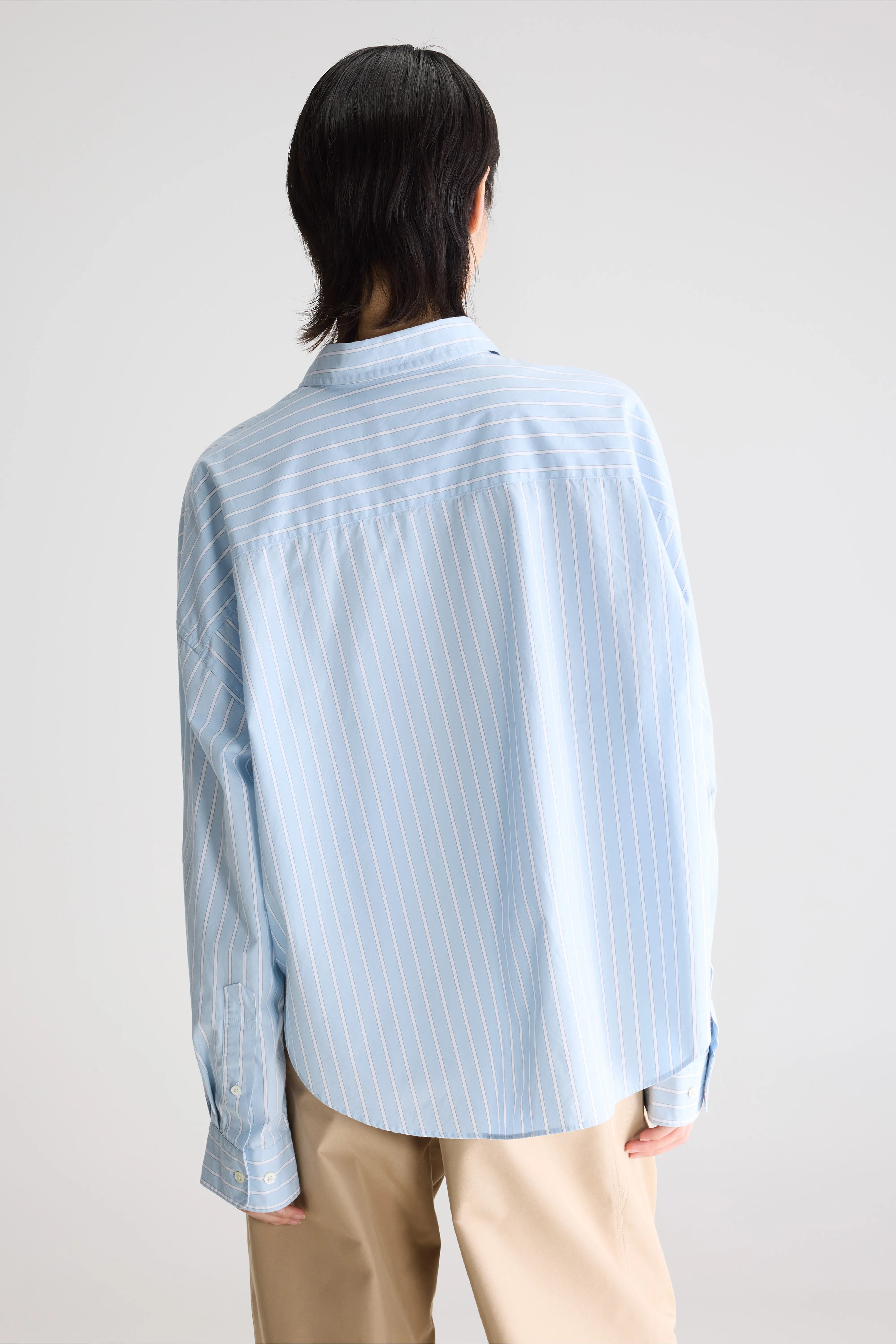 Ginger Striped Shirt - Black / Mist / White For Women | Bellerose