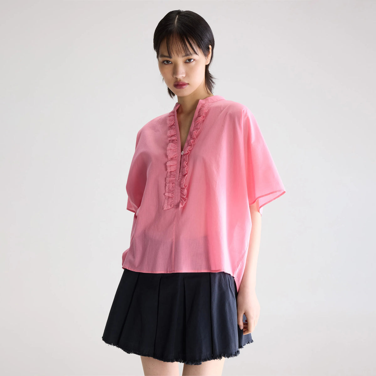 Pink oversized blouse for women | Bellerose