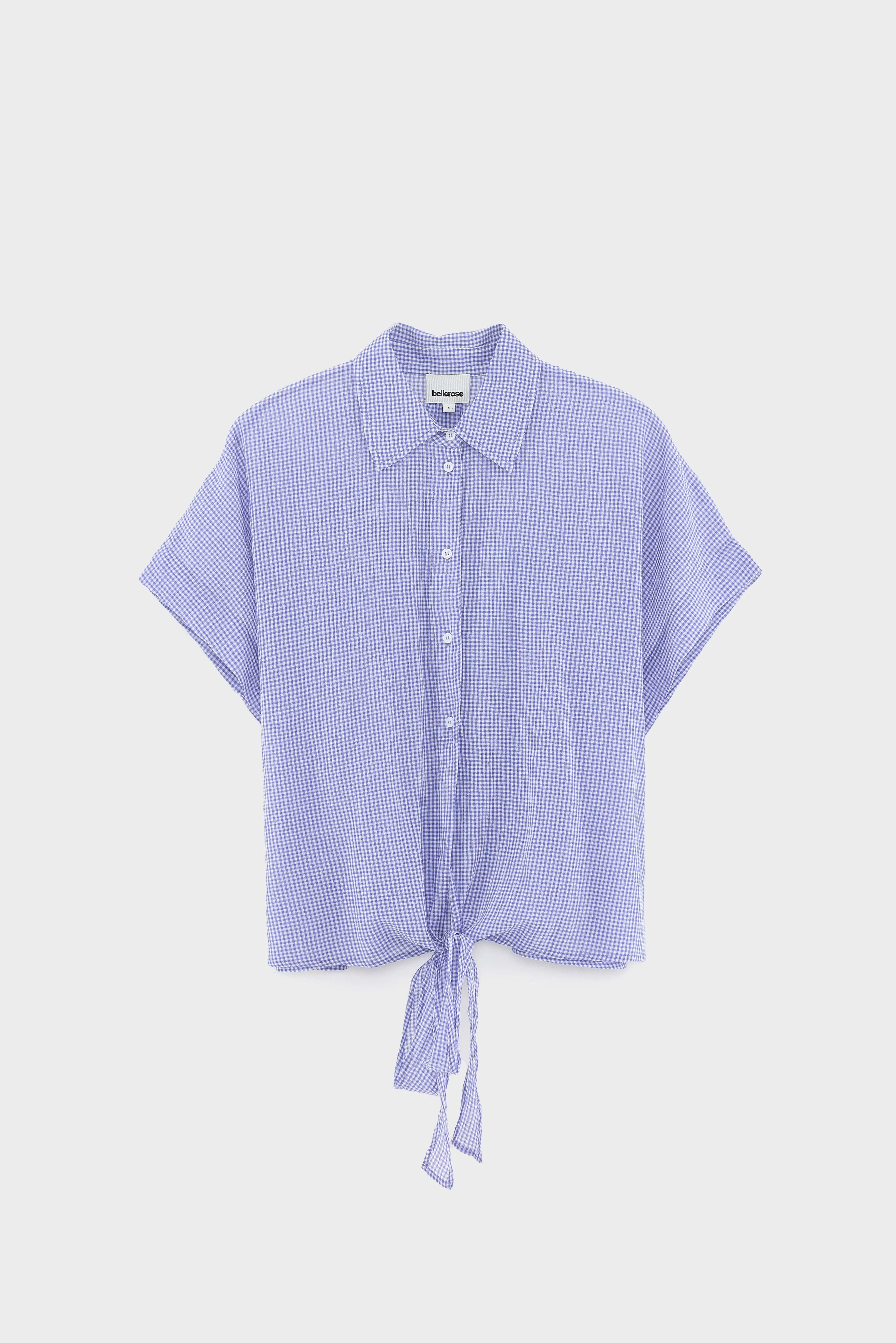 Coral blouse met strik (261 / W / CHECK A)