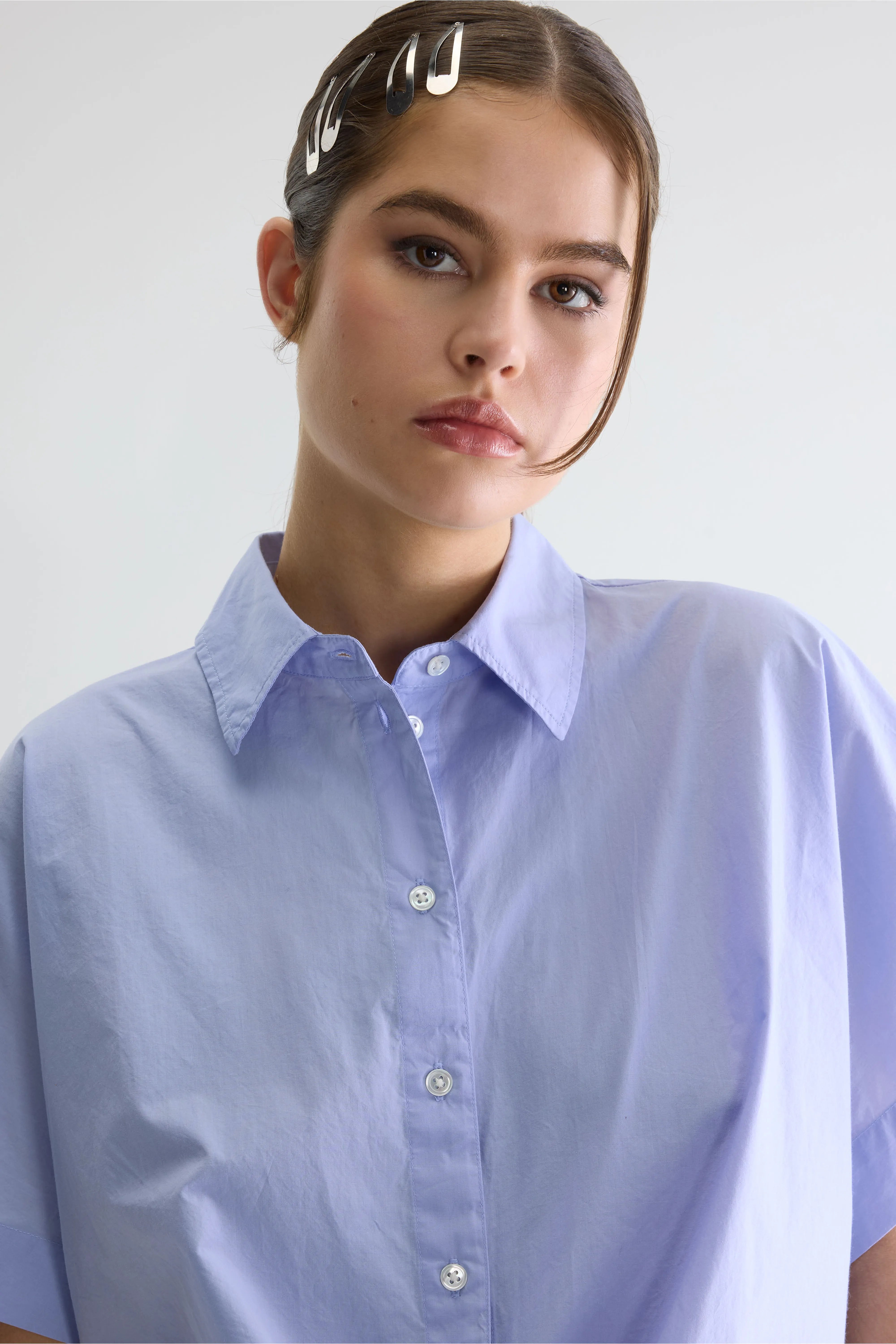 Coral Blouse Met Strik - Lavender Voor Dames | Bellerose