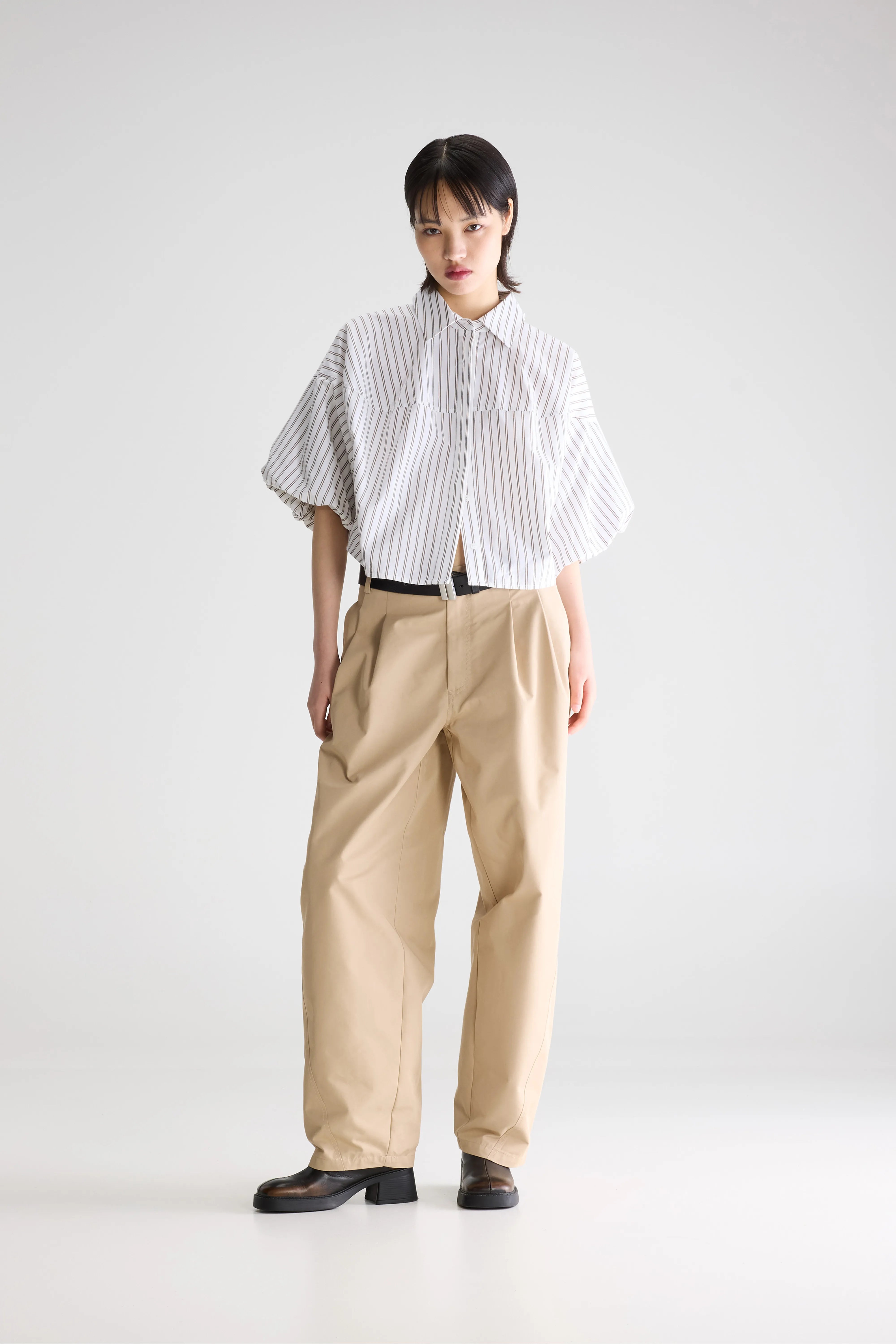Cassy Balloon Shirt - Latte / Vintage white For Women | Bellerose