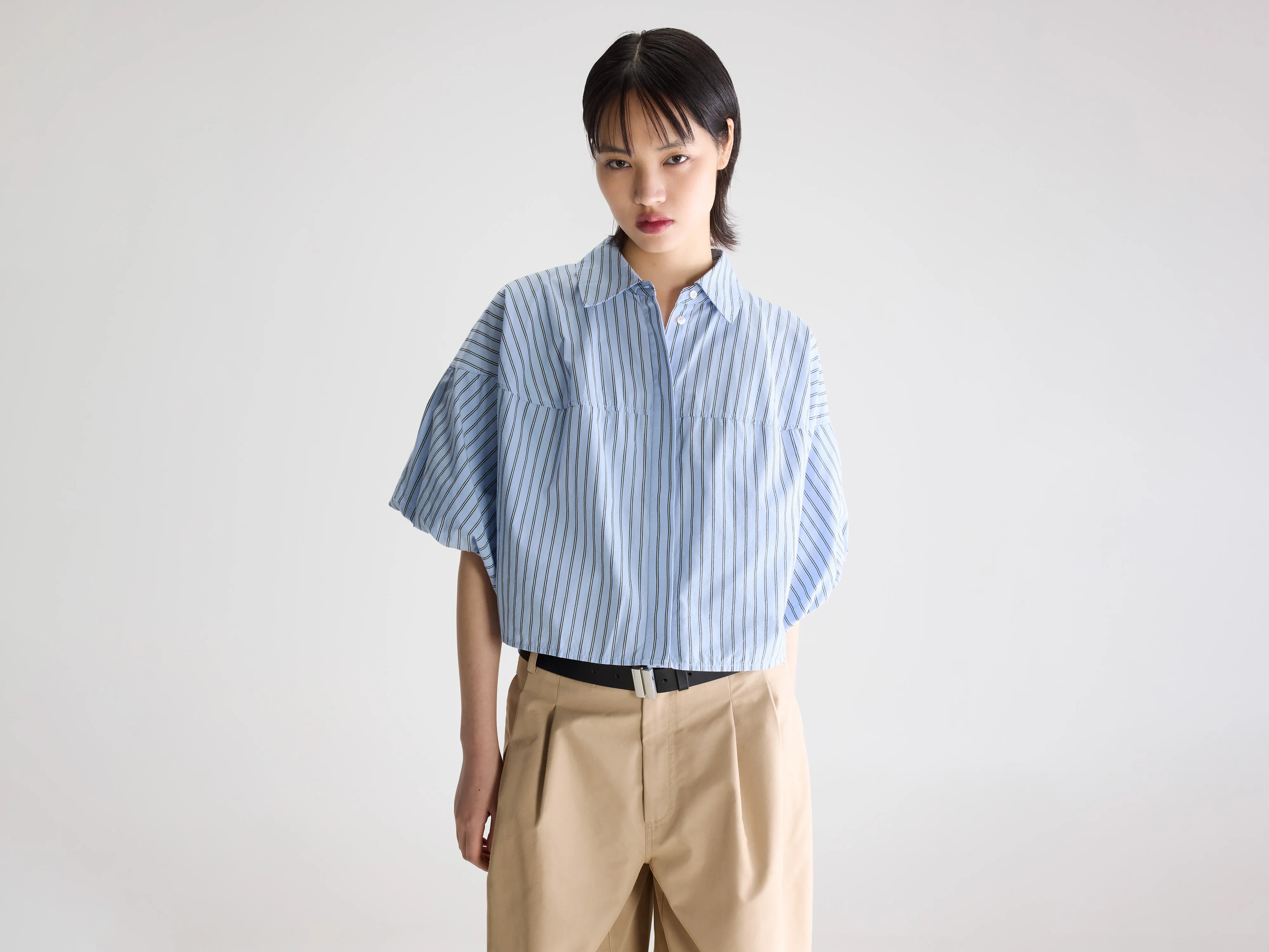 Cassy balloon shirt (261 / W / STRIPE B)