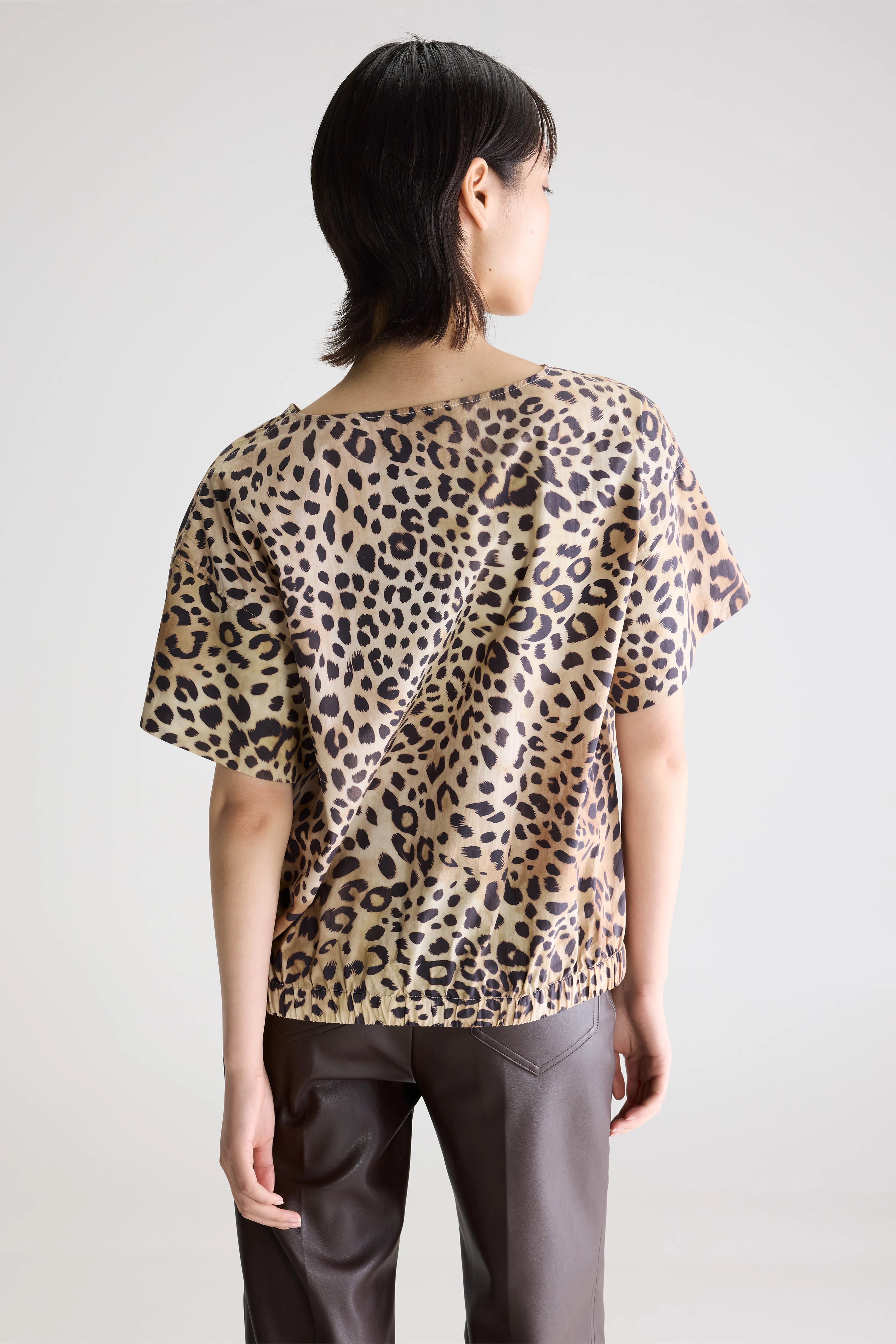 Soleil Blouse Met Korte Mouwen - Cream / Dark roast / Malt Voor Dames | Bellerose
