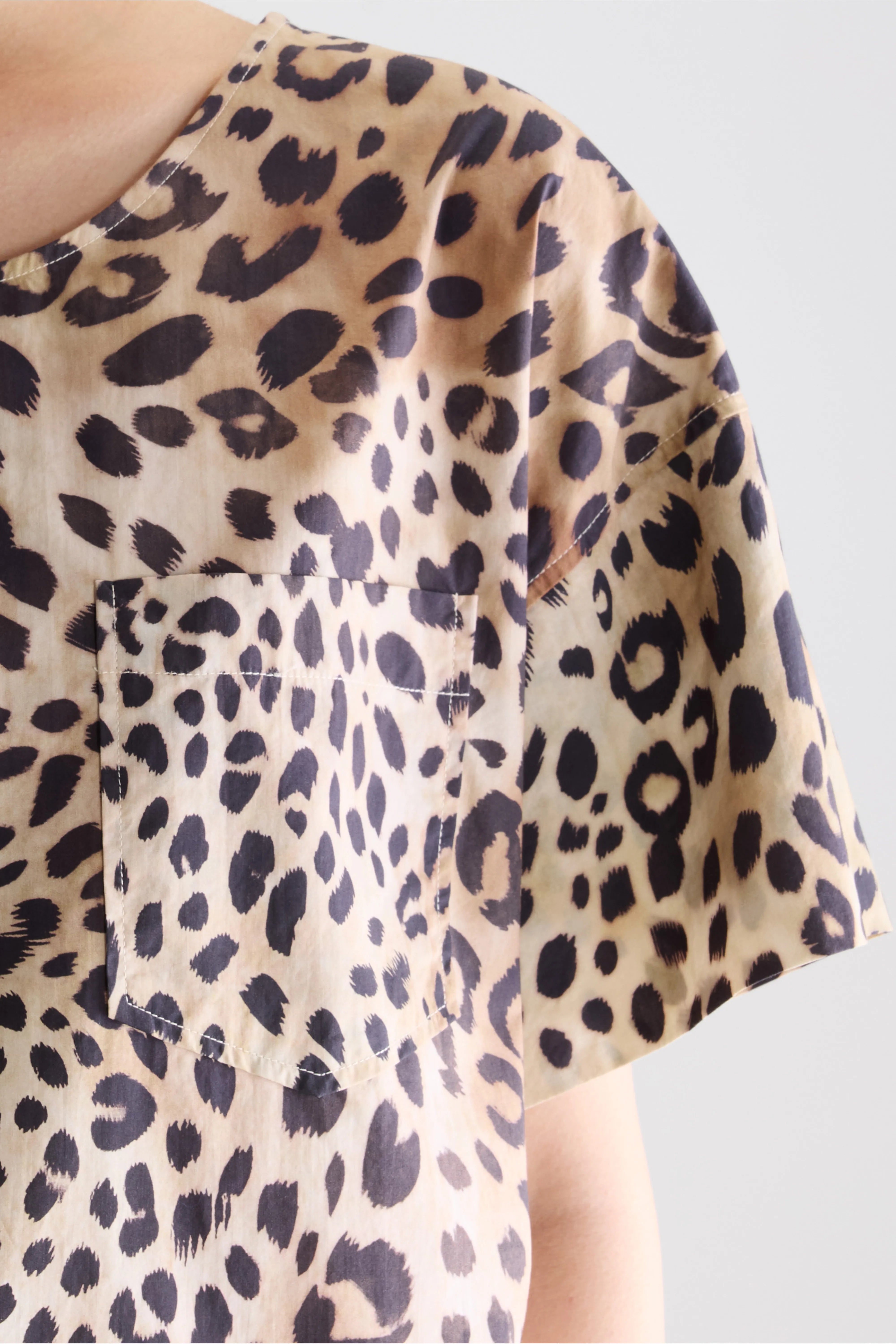 Soleil Blouse Met Korte Mouwen - Cream / Dark roast / Malt Voor Dames | Bellerose