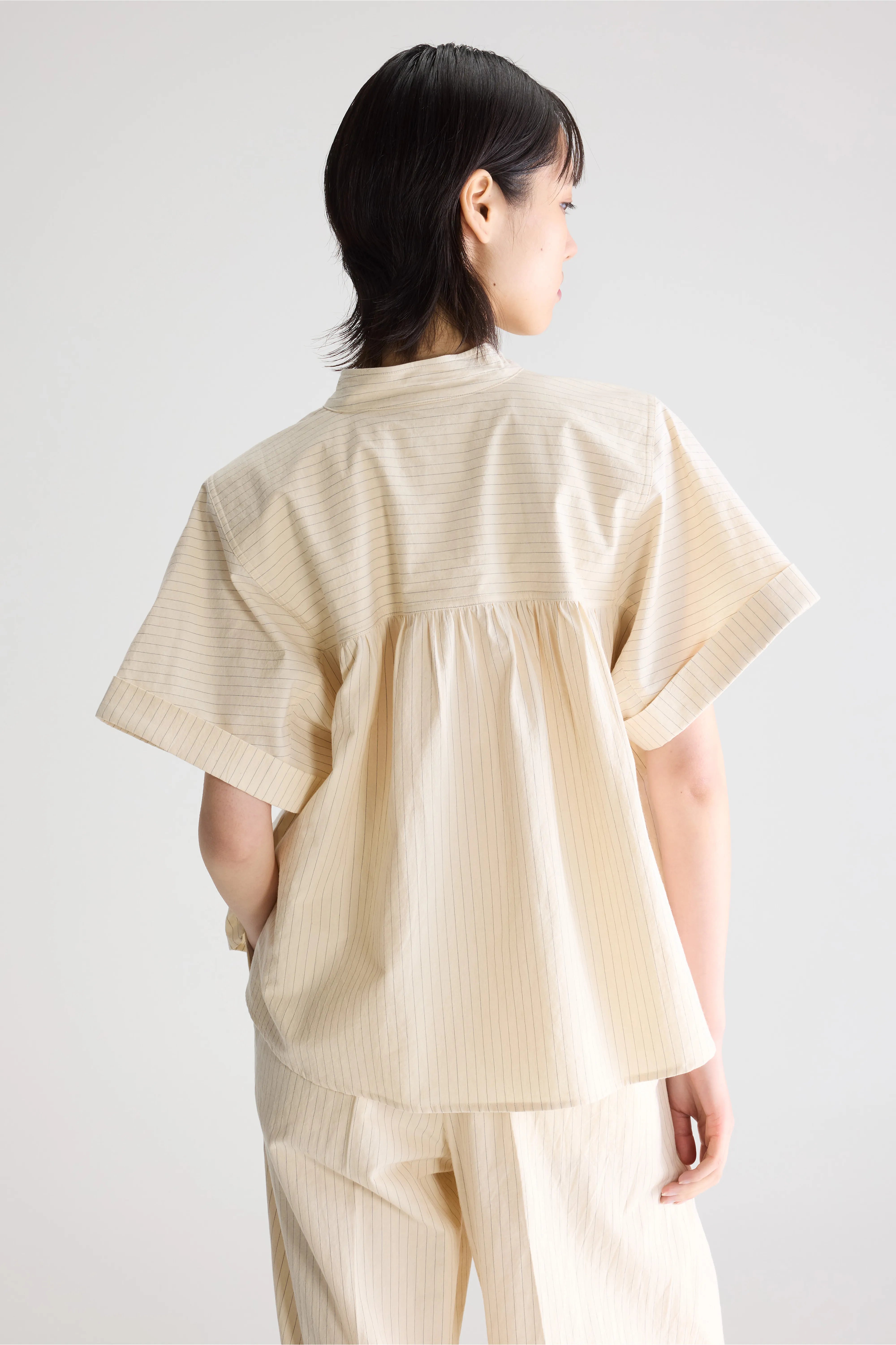 Blouse À Manches Courtes Pear - Cream / Storm Pour Femme | Bellerose