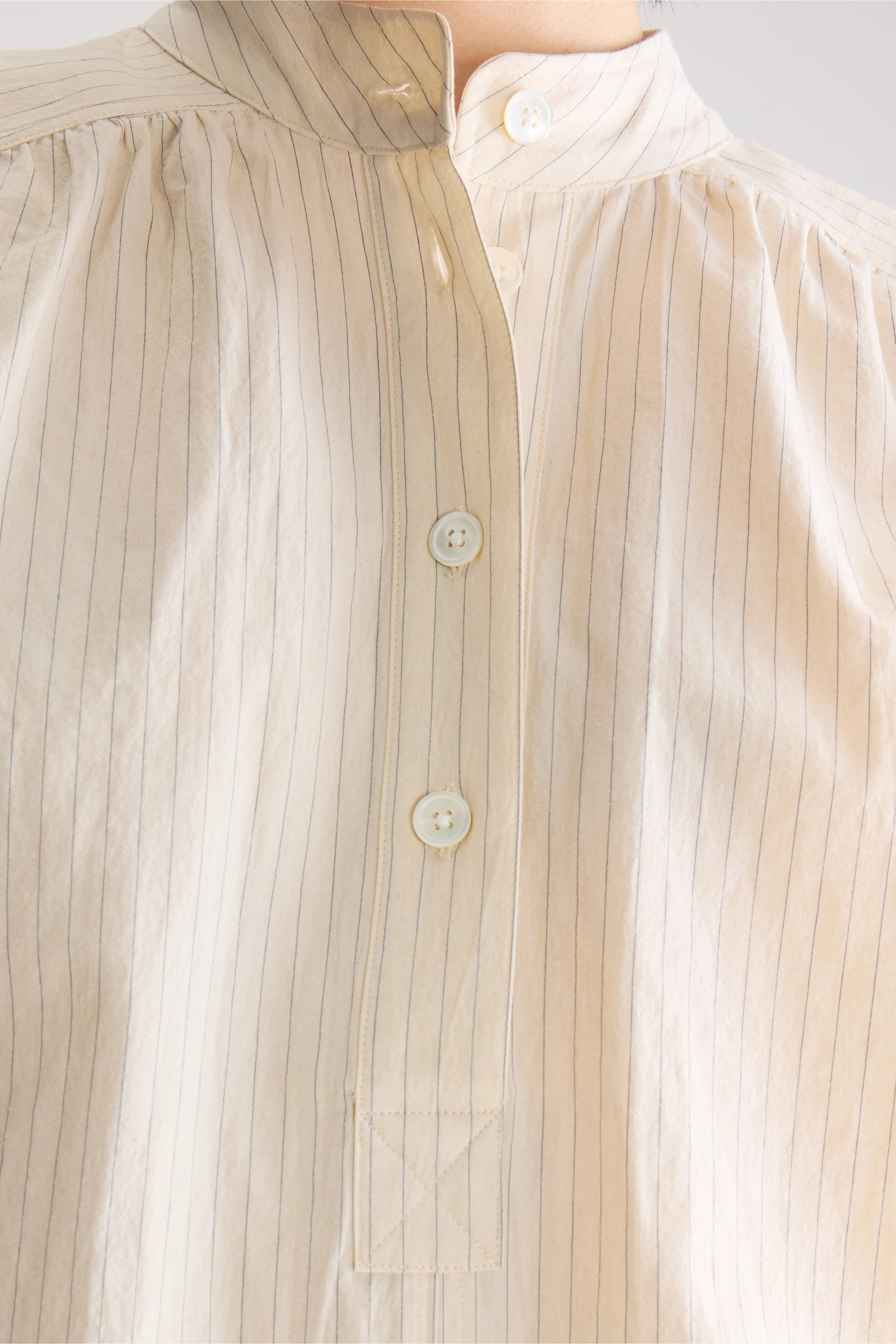 Pear blouse met korte mouwen  (261 / W / STRIPE A)