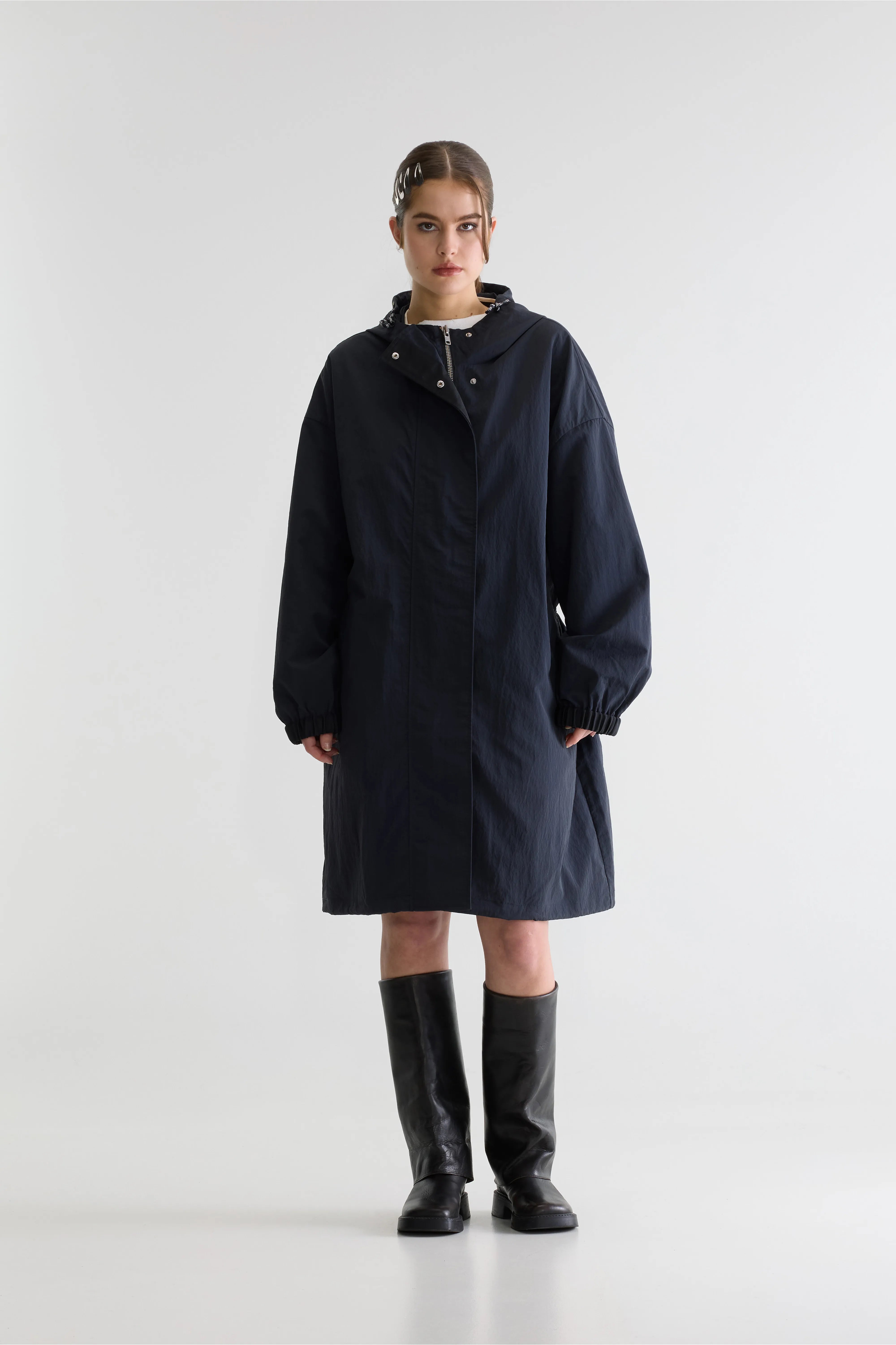 Henny Hooded Coat - Navy For Women | Bellerose