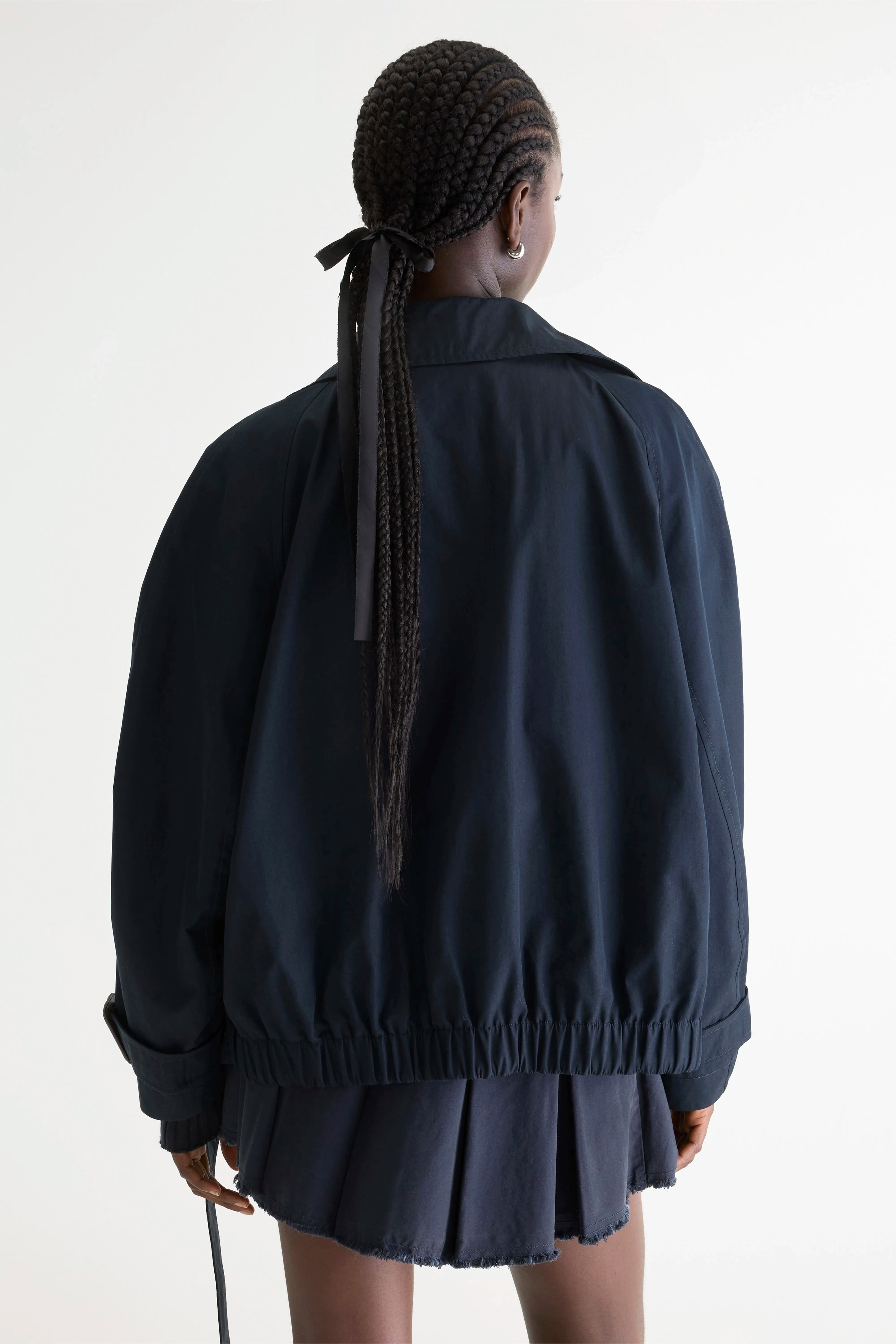 Helina korte trenchcoat (261 / W / NAVY)