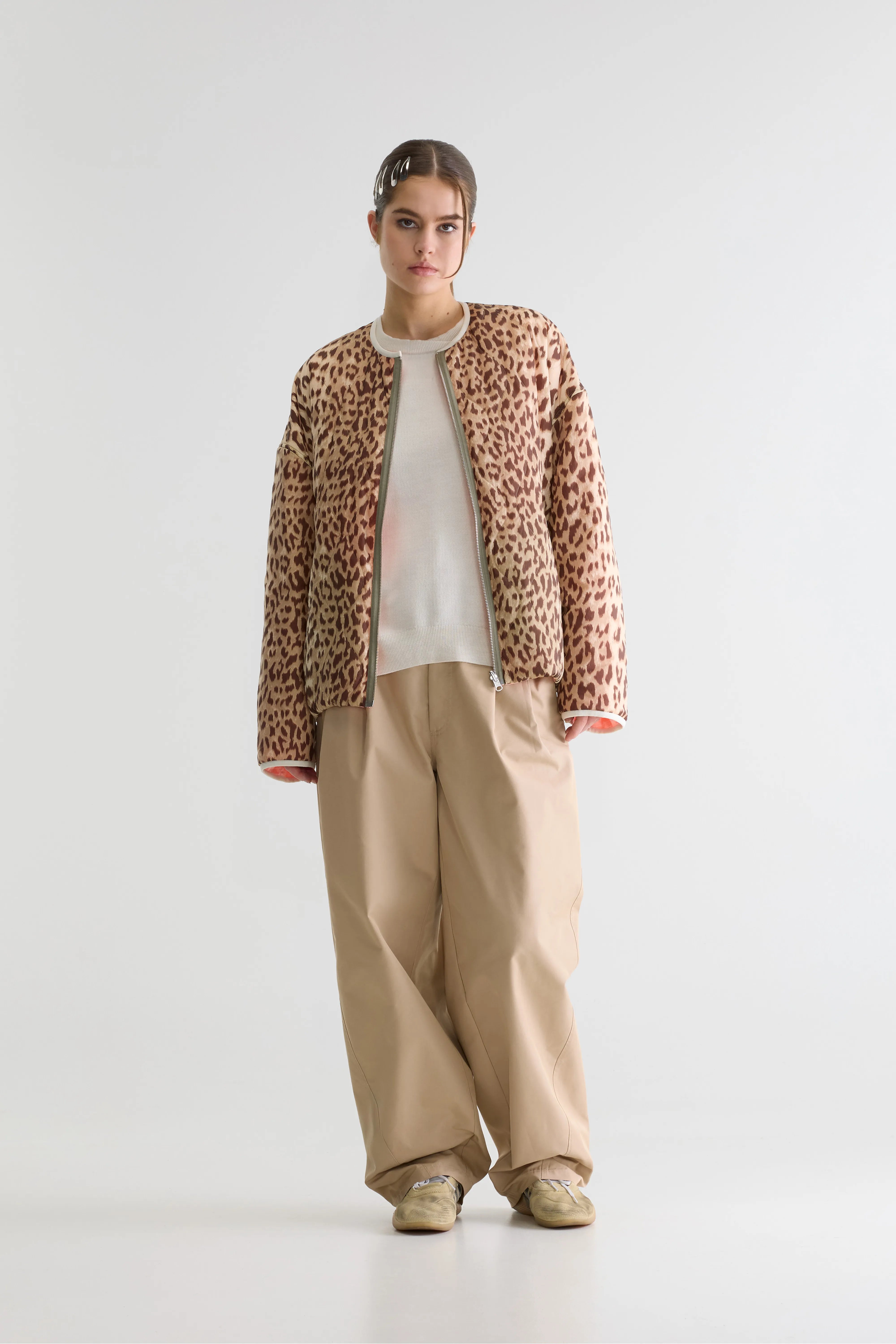 Veste À Imprimé Léopard Highland - Cord / Cream / Rafia Pour Femme | Bellerose