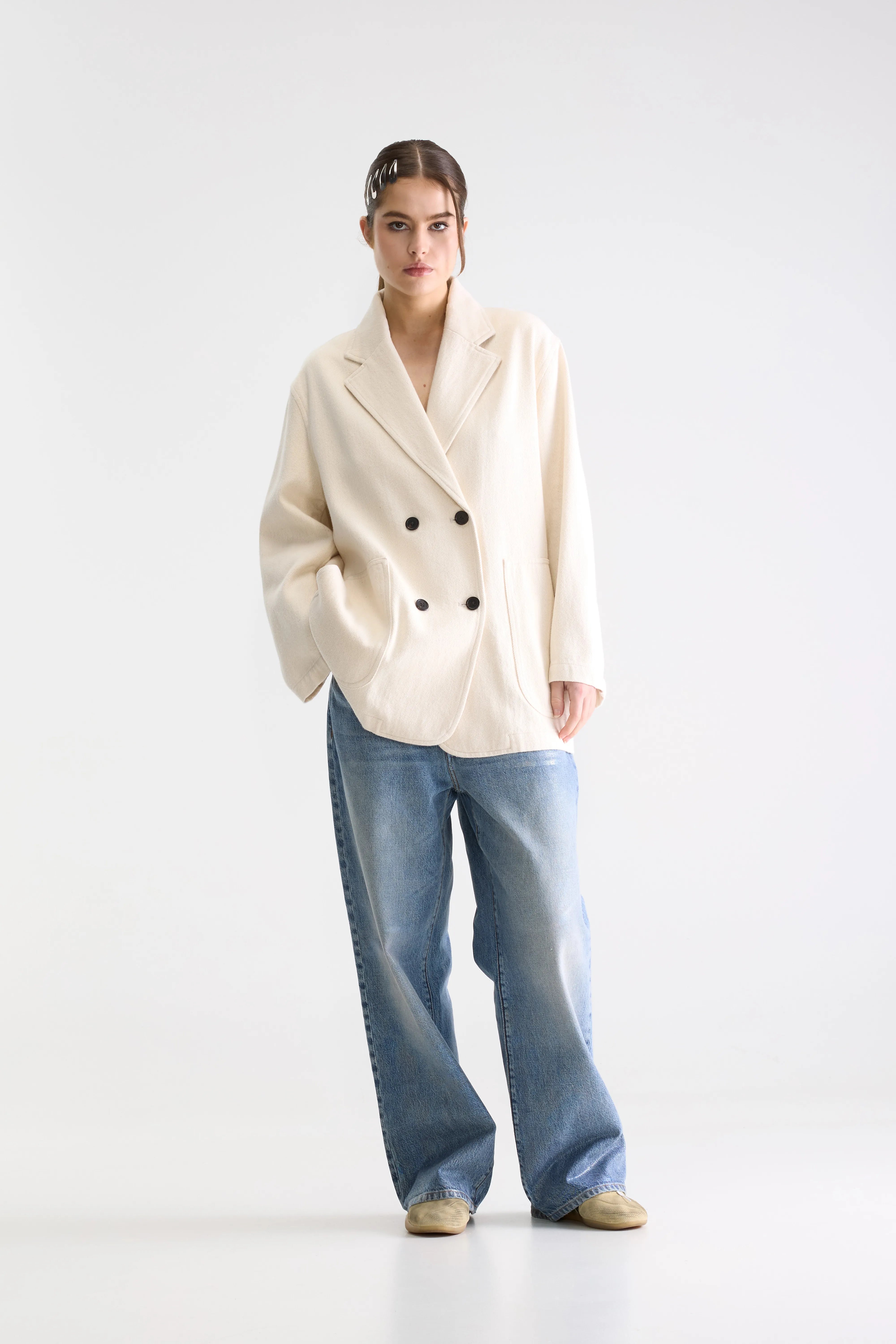 Jazzy Relaxed Blazer - Natural For Women | Bellerose
