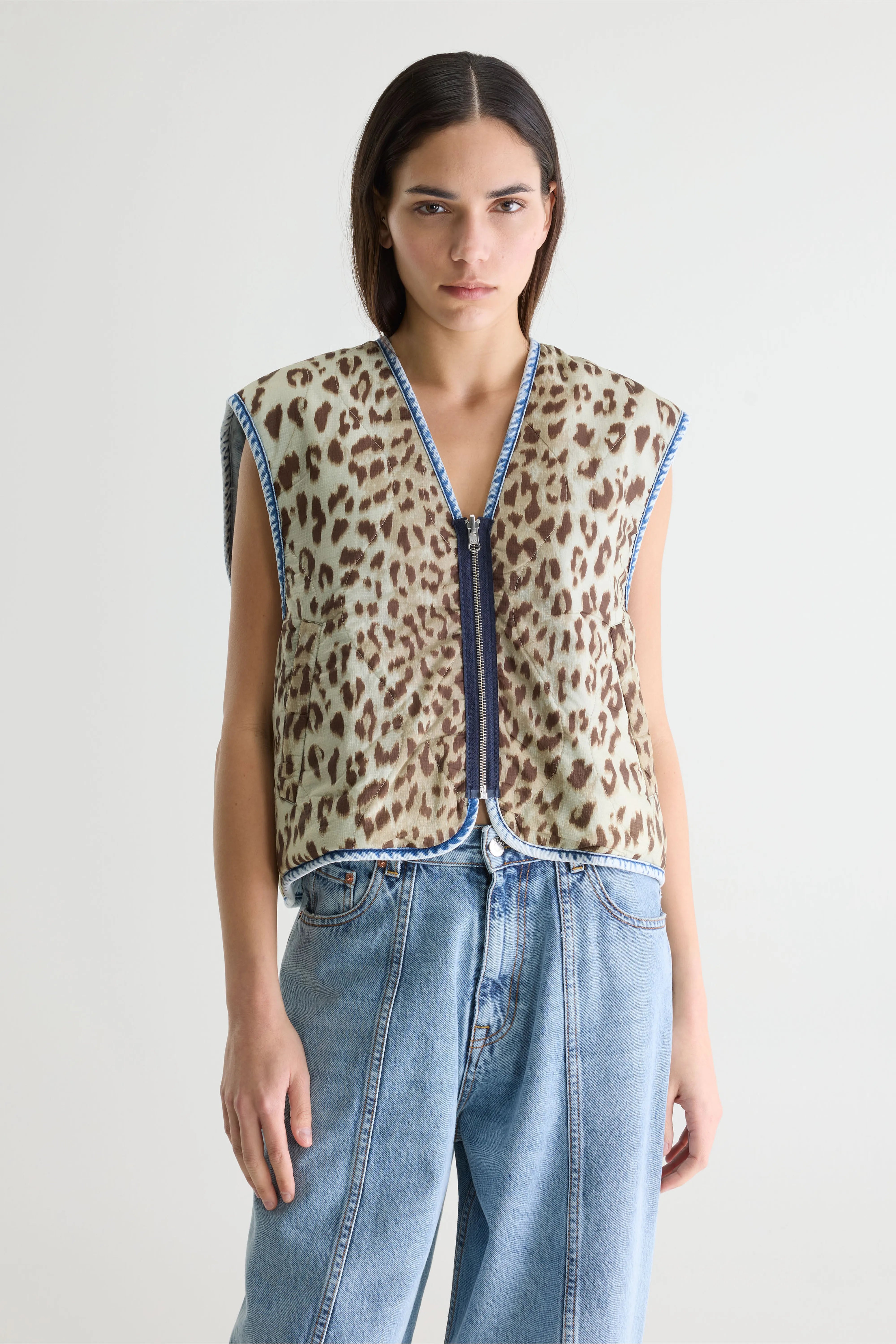 Joannie Denim Bodywarmer - Cord / Cream / Rafia Voor Dames | Bellerose