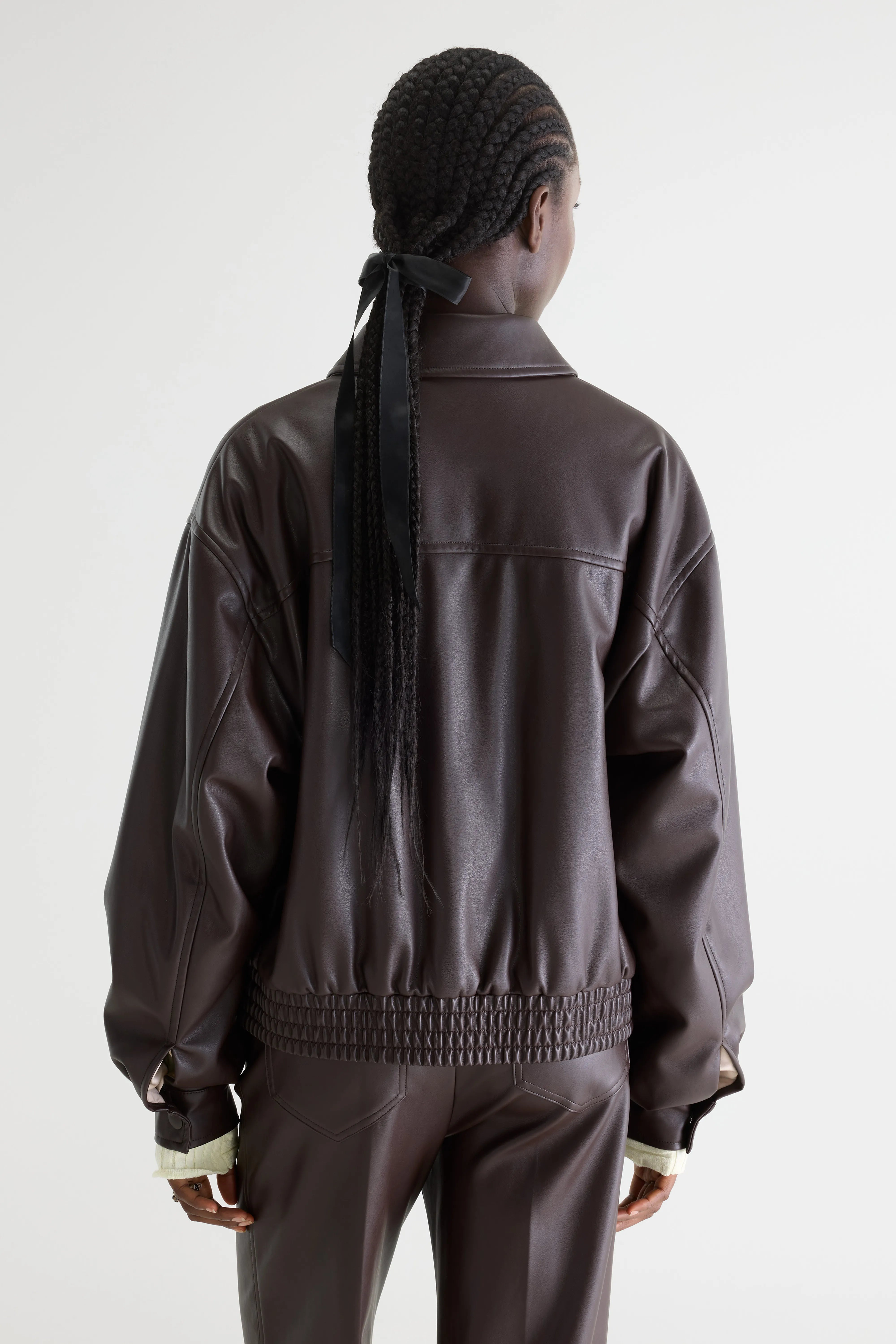 Jenn Imitatieleren Jas - Dark roast Voor Dames | Bellerose