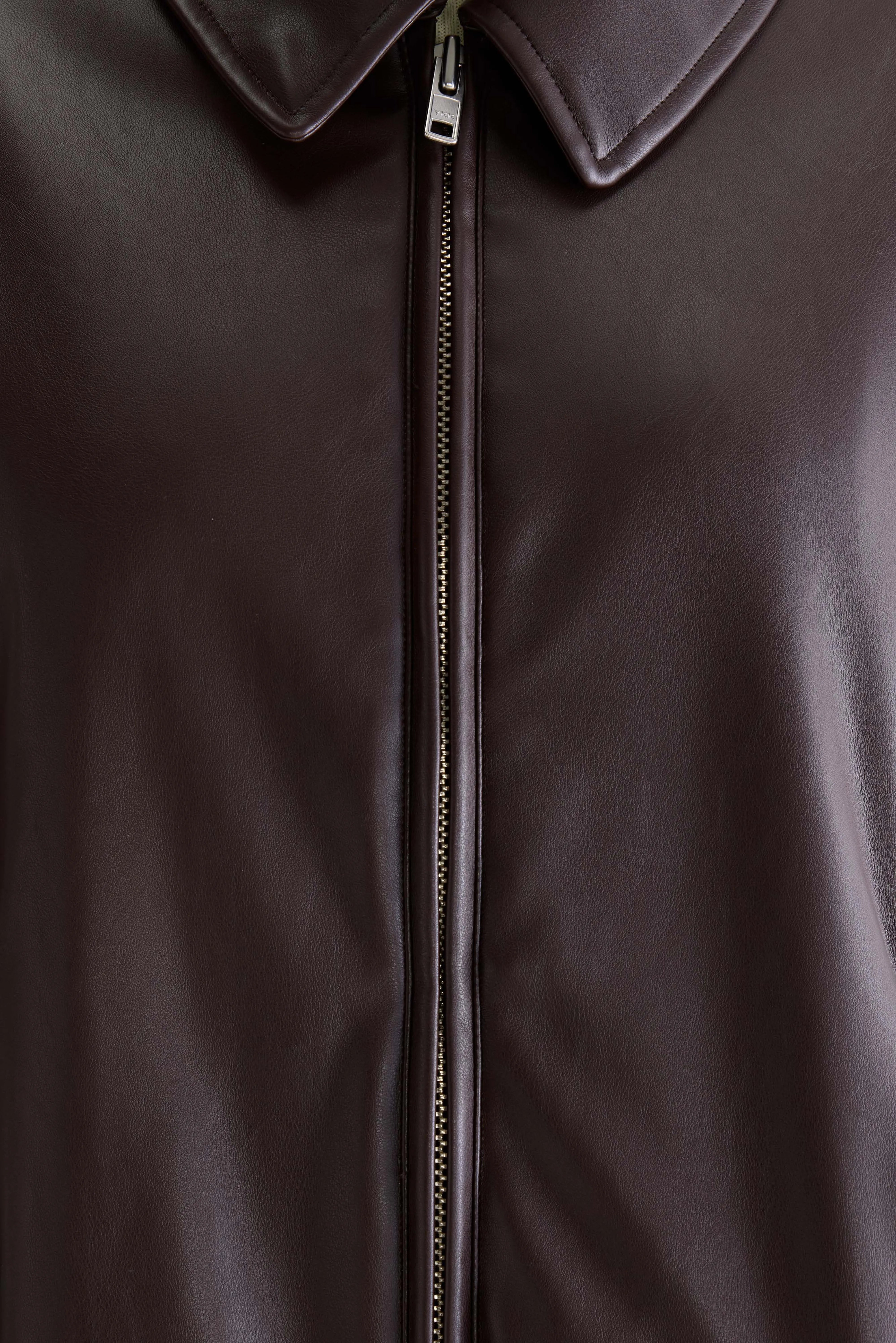 Jenn Imitatieleren Jas - Dark roast Voor Dames | Bellerose