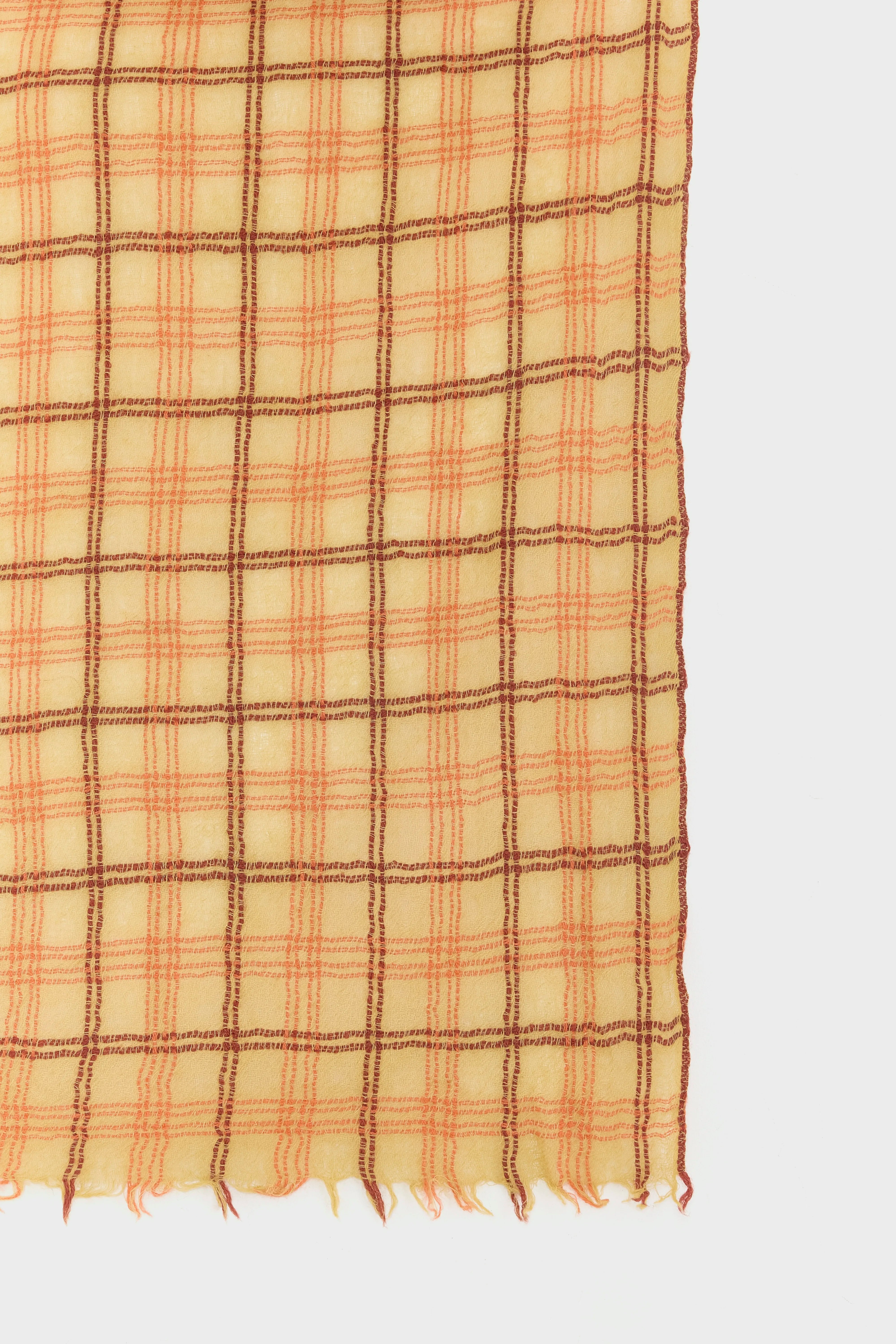 Sovy Geruite Sjaal - Lobster / Mahogany / Sahara Voor Dames | Bellerose