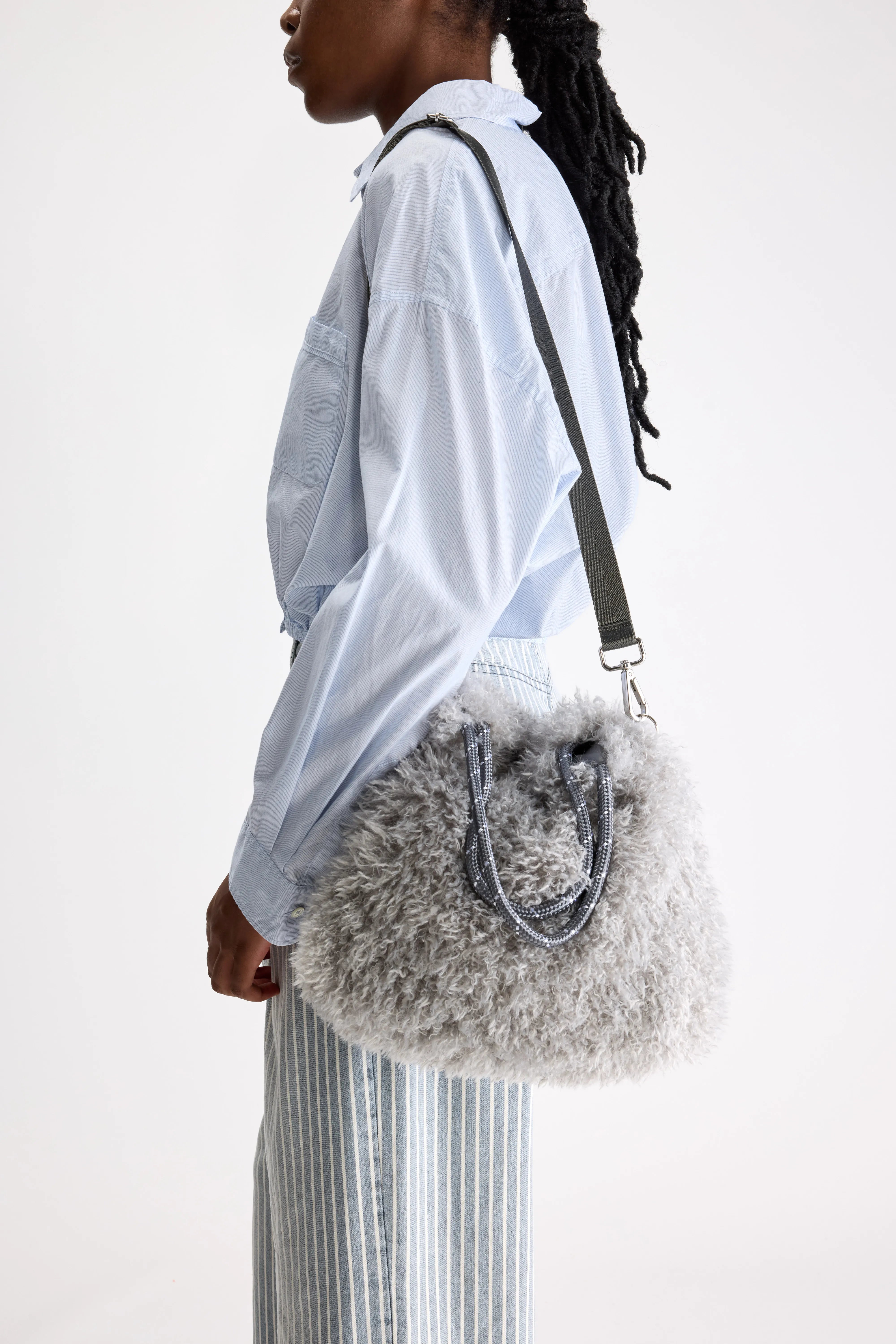 Helmin faux fur schoudertas (261 / W / NICKEL)