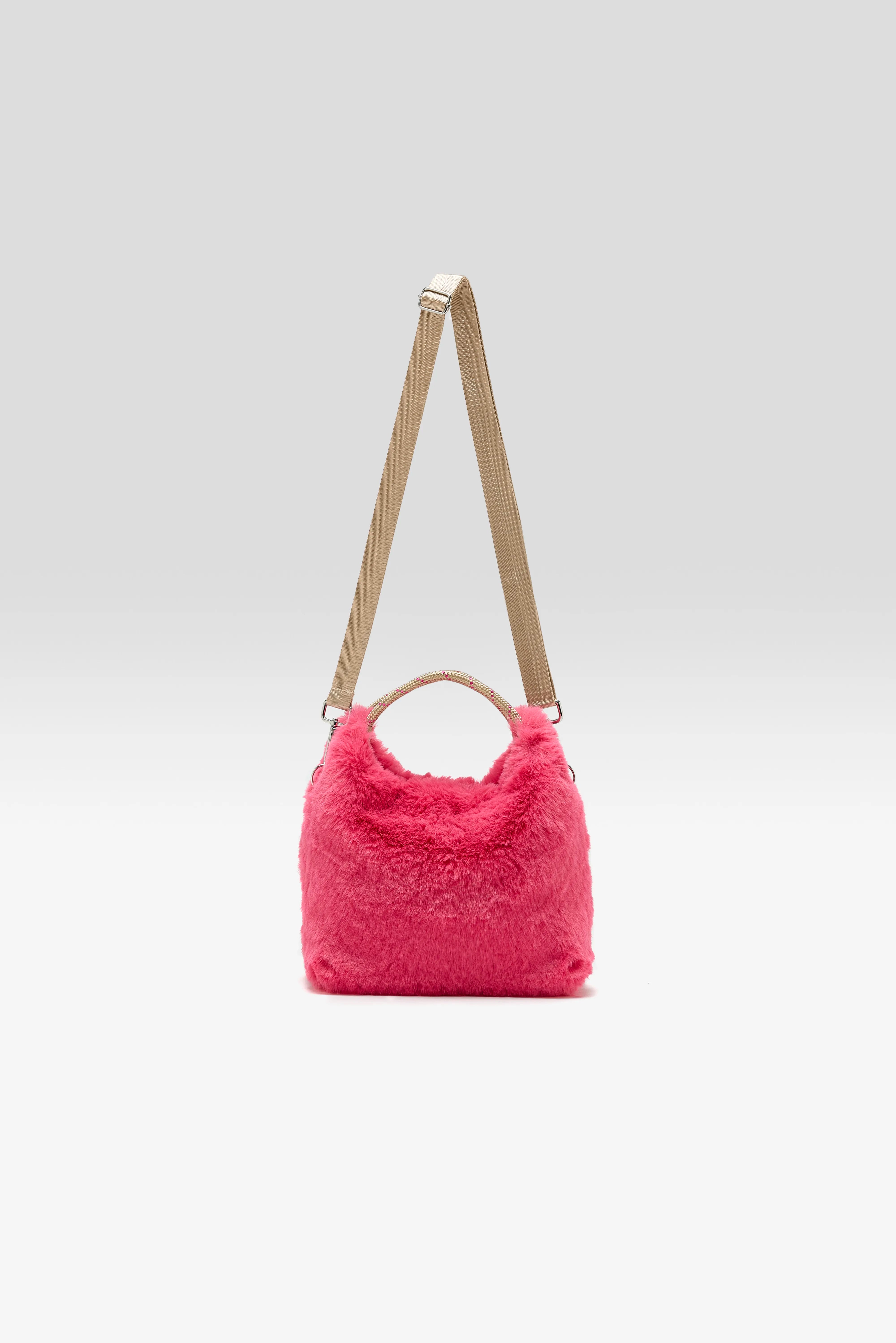 Sac À Bandoulière En Fausse Fourrure Helcro - Cord / Geranium Pour Femme | Bellerose