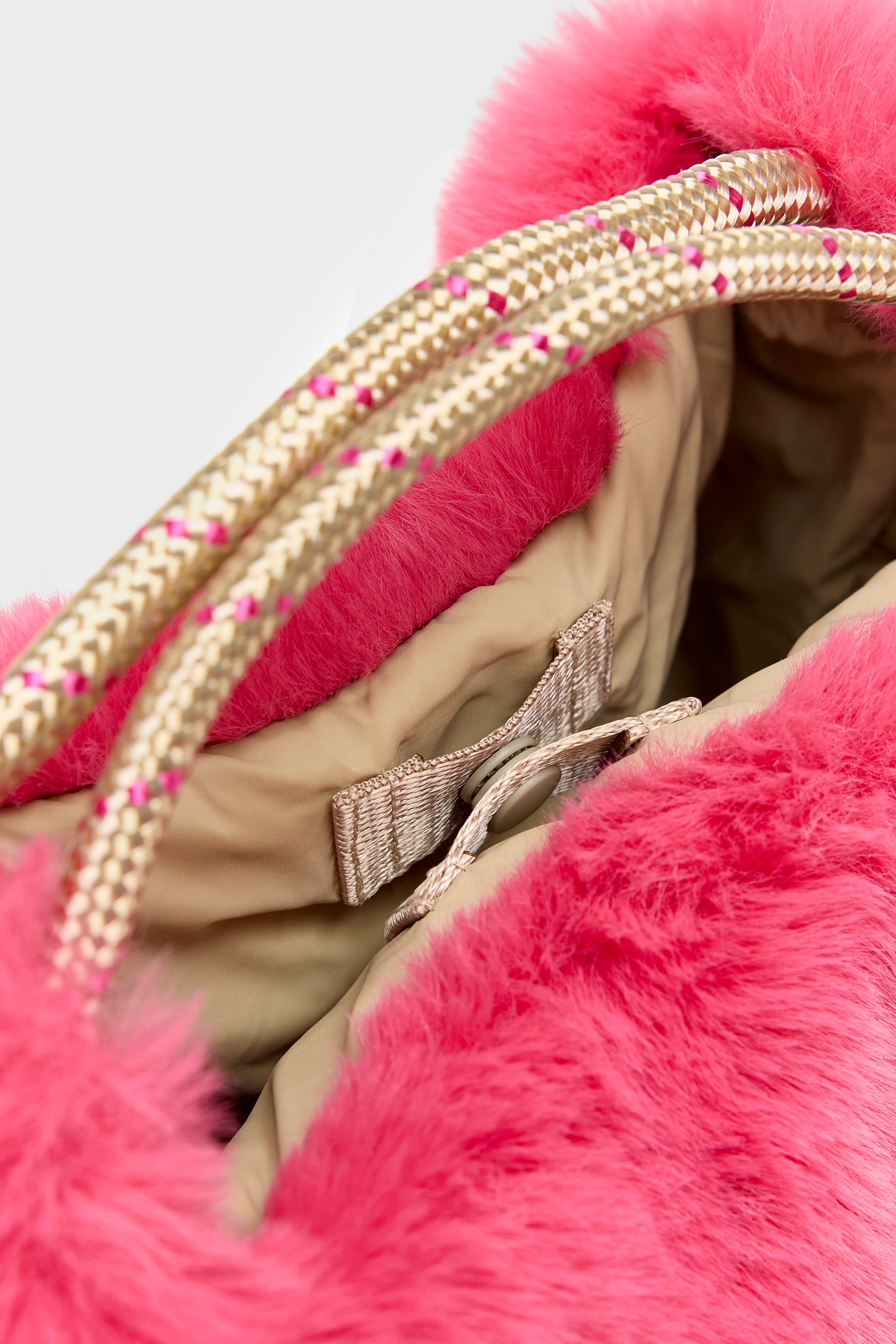 Sac À Bandoulière En Fausse Fourrure Helcro - Cord / Geranium Pour Femme | Bellerose