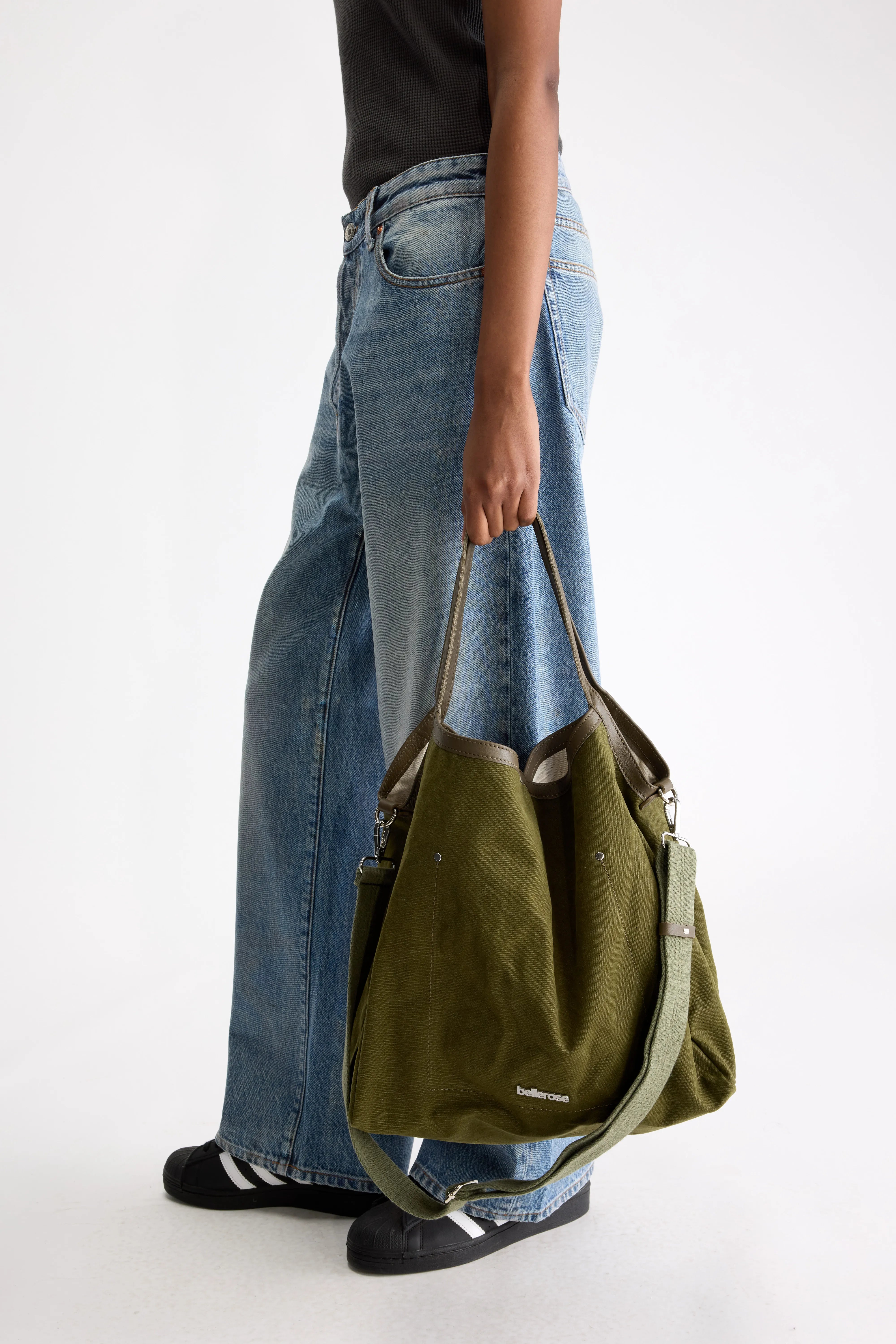 Sac À Main En Toile Singa - Olive Pour Femme | Bellerose