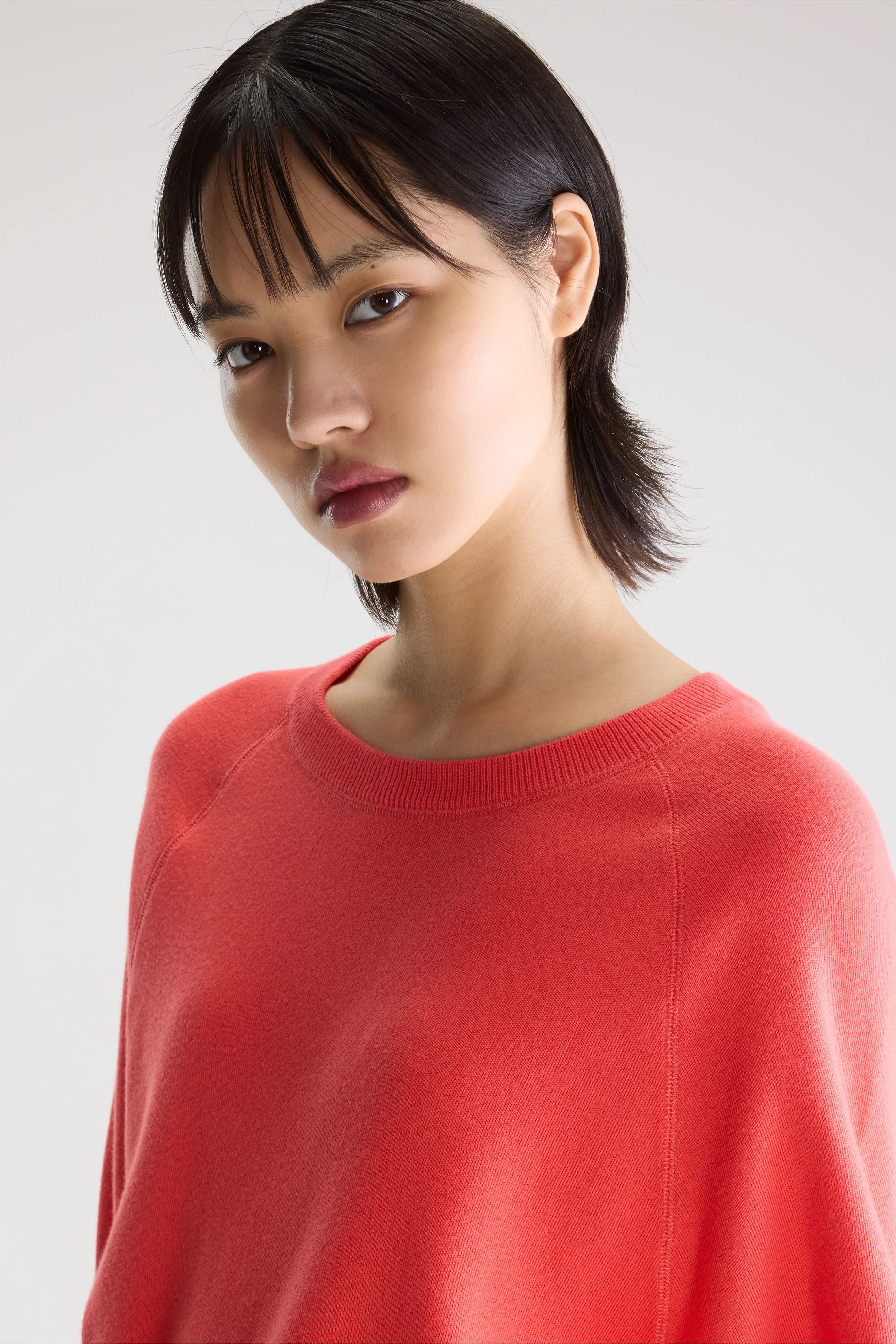 Anglet Zachte Trui Met Ronde Hals - Corail Voor Dames | Bellerose