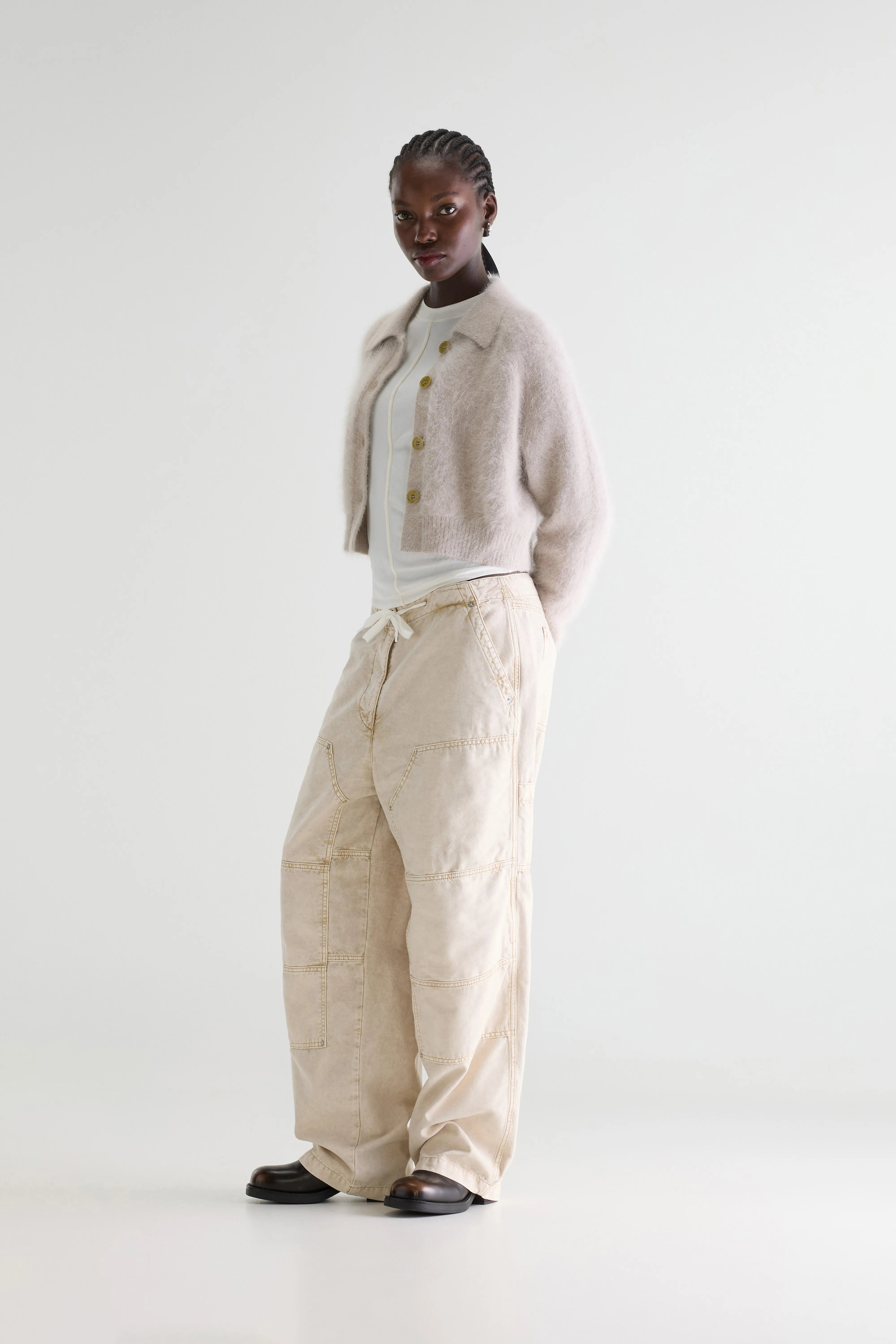 Datco Angora-blend Cardigan - Light grey For Women | Bellerose