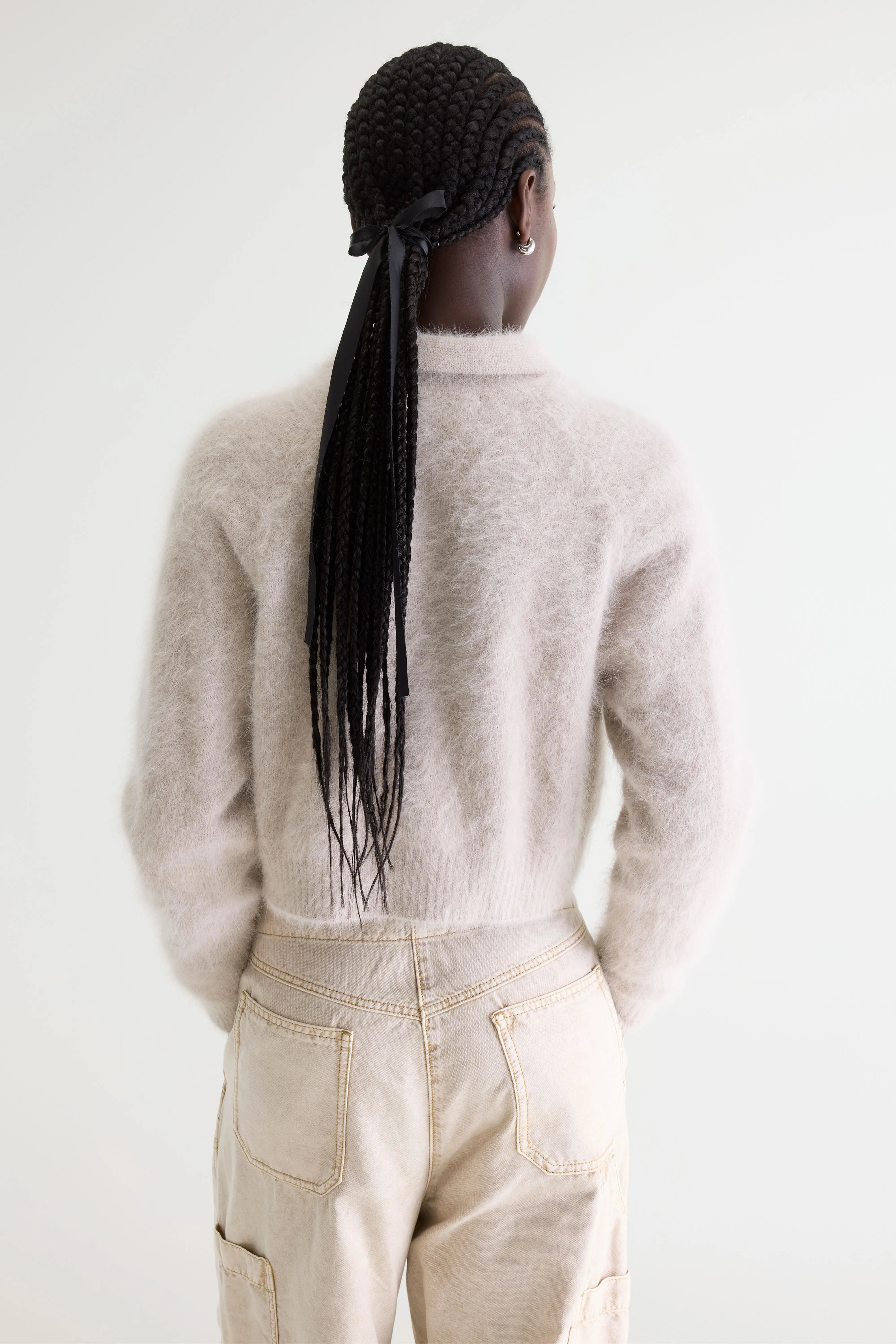 Cardigan en angora Datco (261 / W / LIGHT GREY)